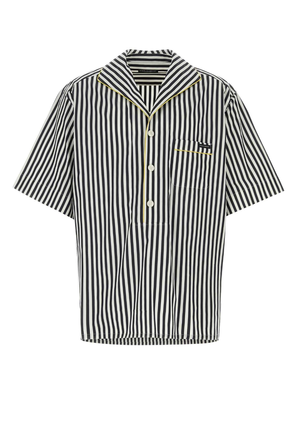 Dolce & Gabbana Men Embroidered Poplin Shirt DOLCE & GABBANA