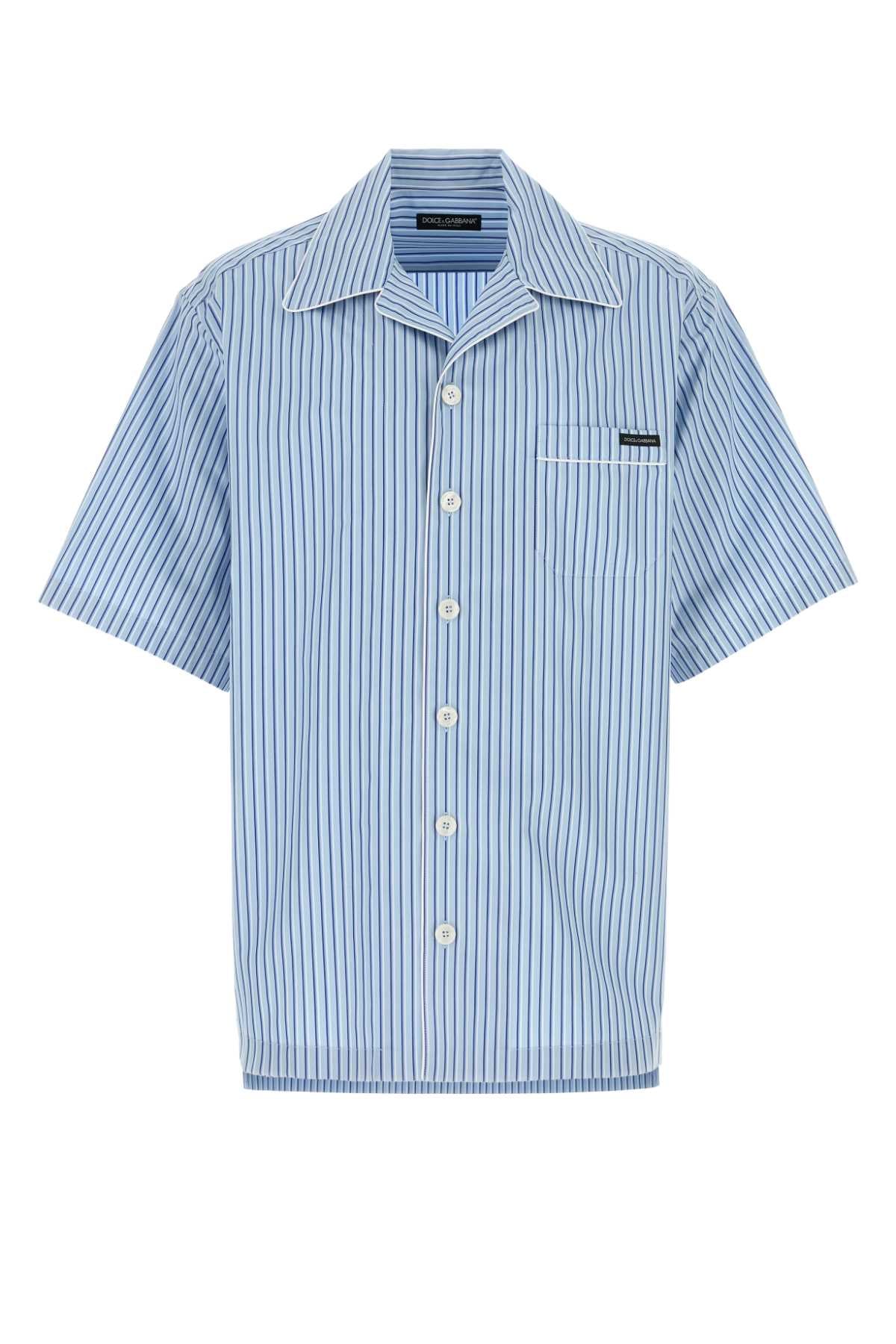 Dolce & Gabbana Men Embroidered Poplin Shirt DOLCE & GABBANA