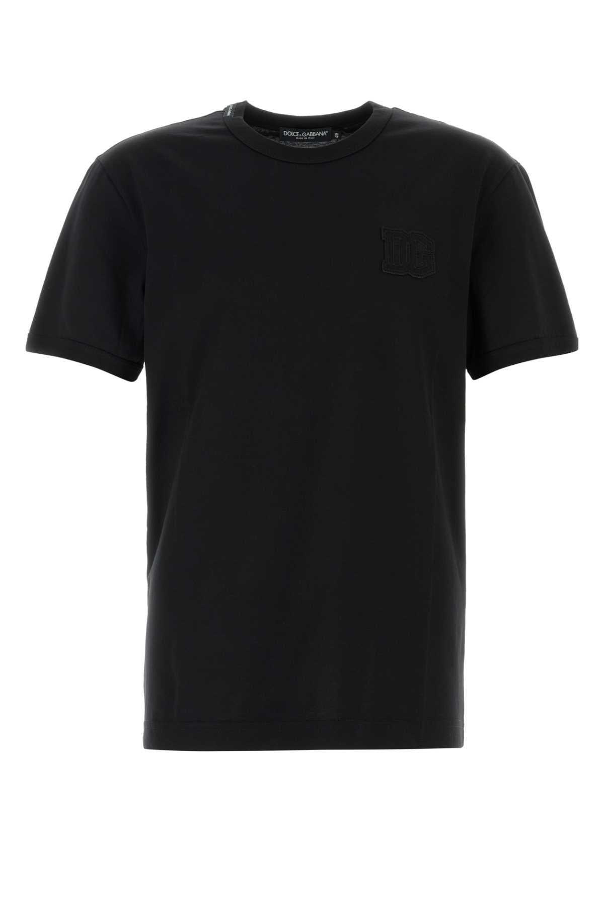 Dolce & Gabbana Men Black Cotton T-Shirt DOLCE & GABBANA