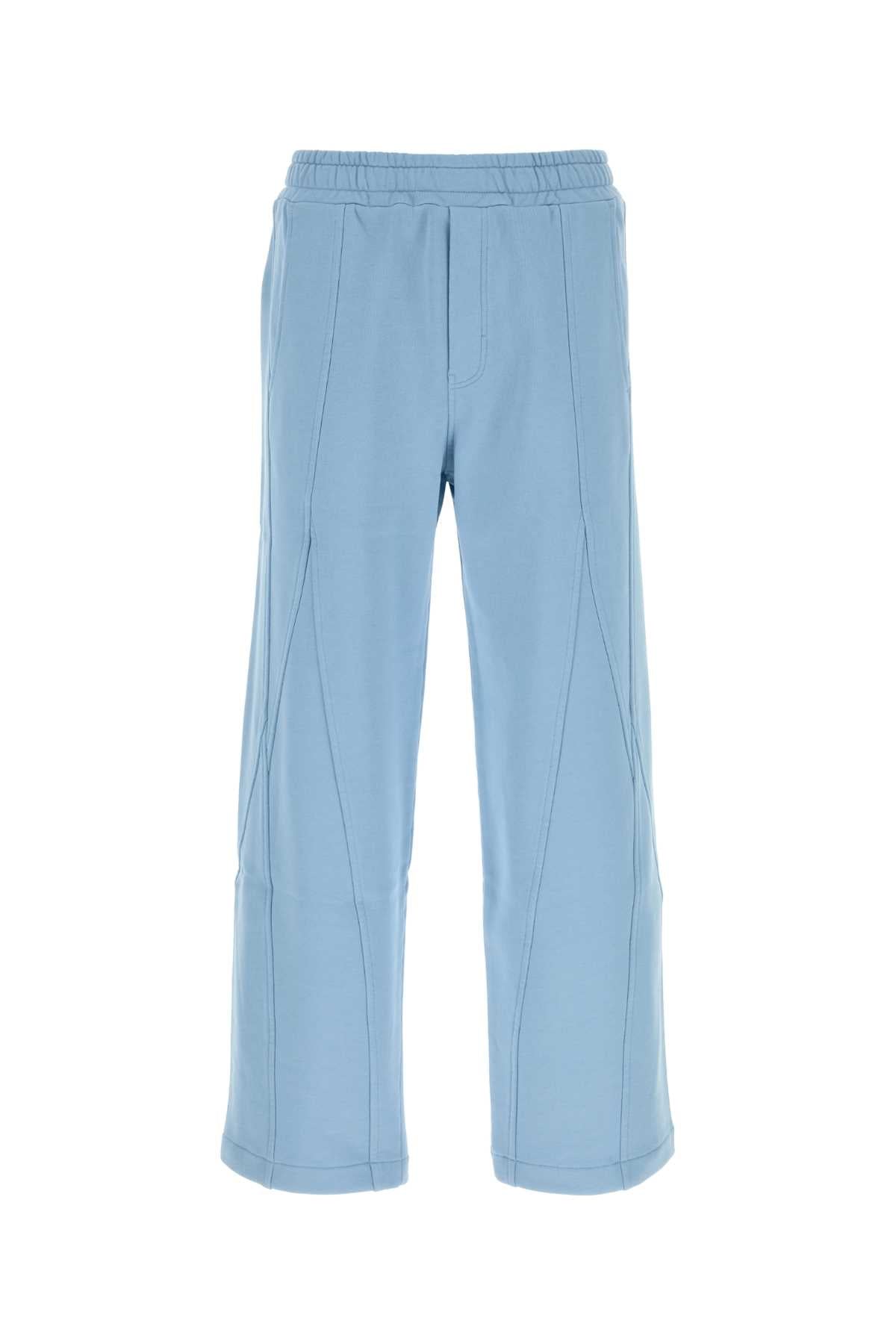 Dolce & Gabbana Men Light Blue Cotton Joggers DOLCE & GABBANA
