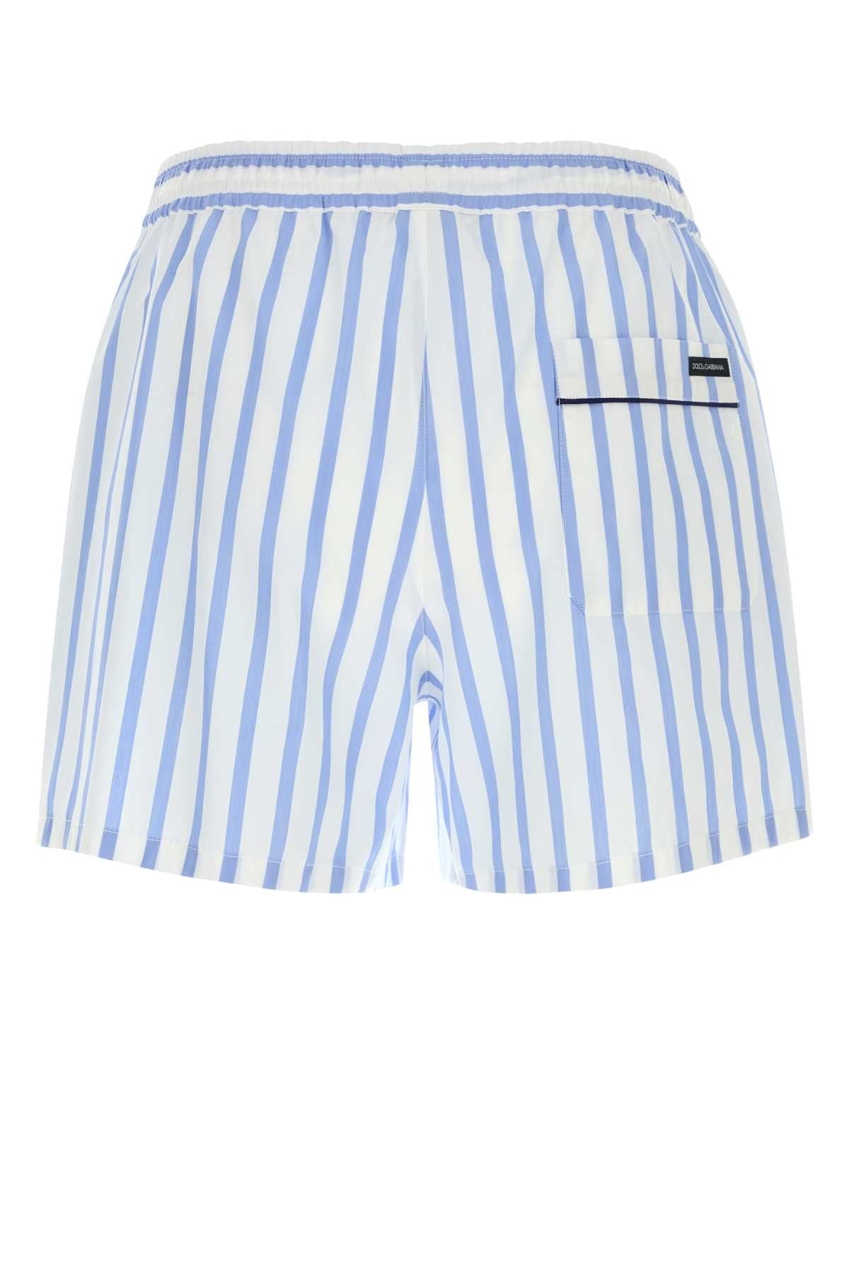 Dolce & Gabbana Men Embroidered Poplin Bermuda Shorts DOLCE & GABBANA