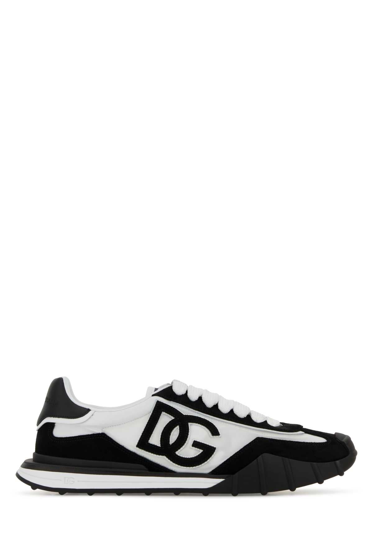 Dolce & Gabbana Men Two-Tone Canvas And Suede Dg Athletic Sneakers DOLCE & GABBANA