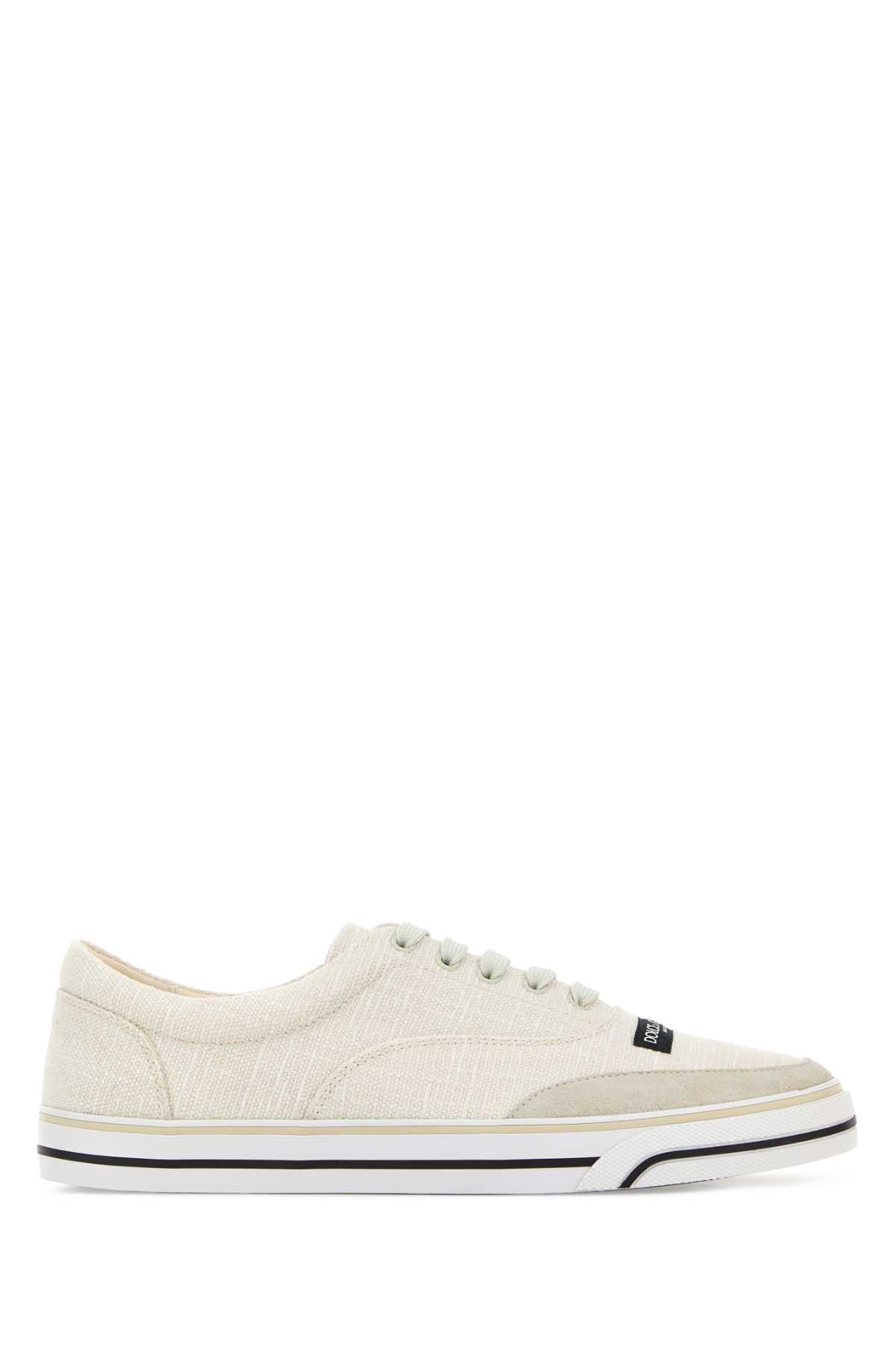 Dolce & Gabbana Men Ivory Canvas Dg Sailing Sneakers DOLCE & GABBANA