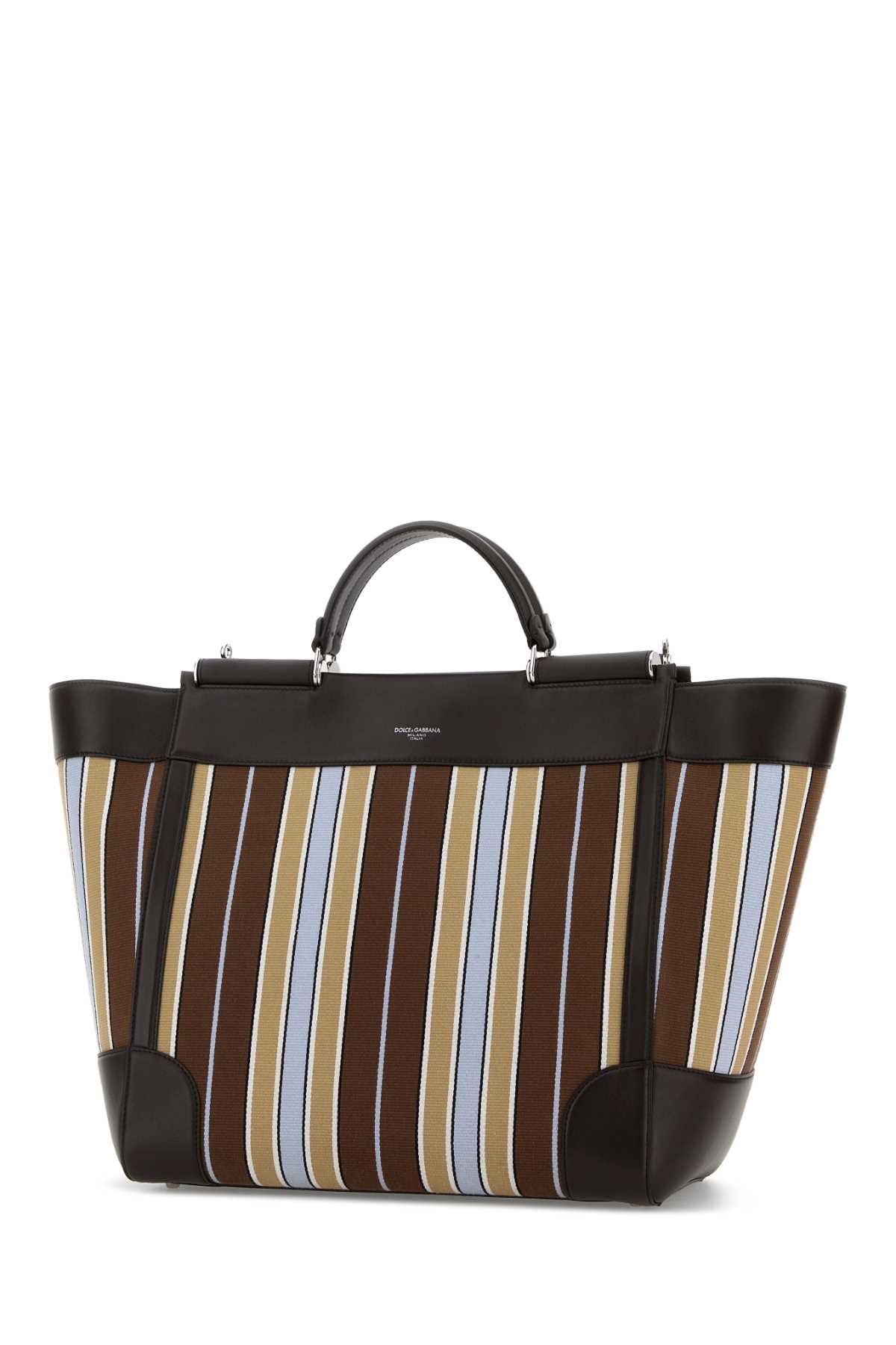 Dolce & Gabbana Men Embroidered Fabric Sicily Shopping Bag DOLCE & GABBANA