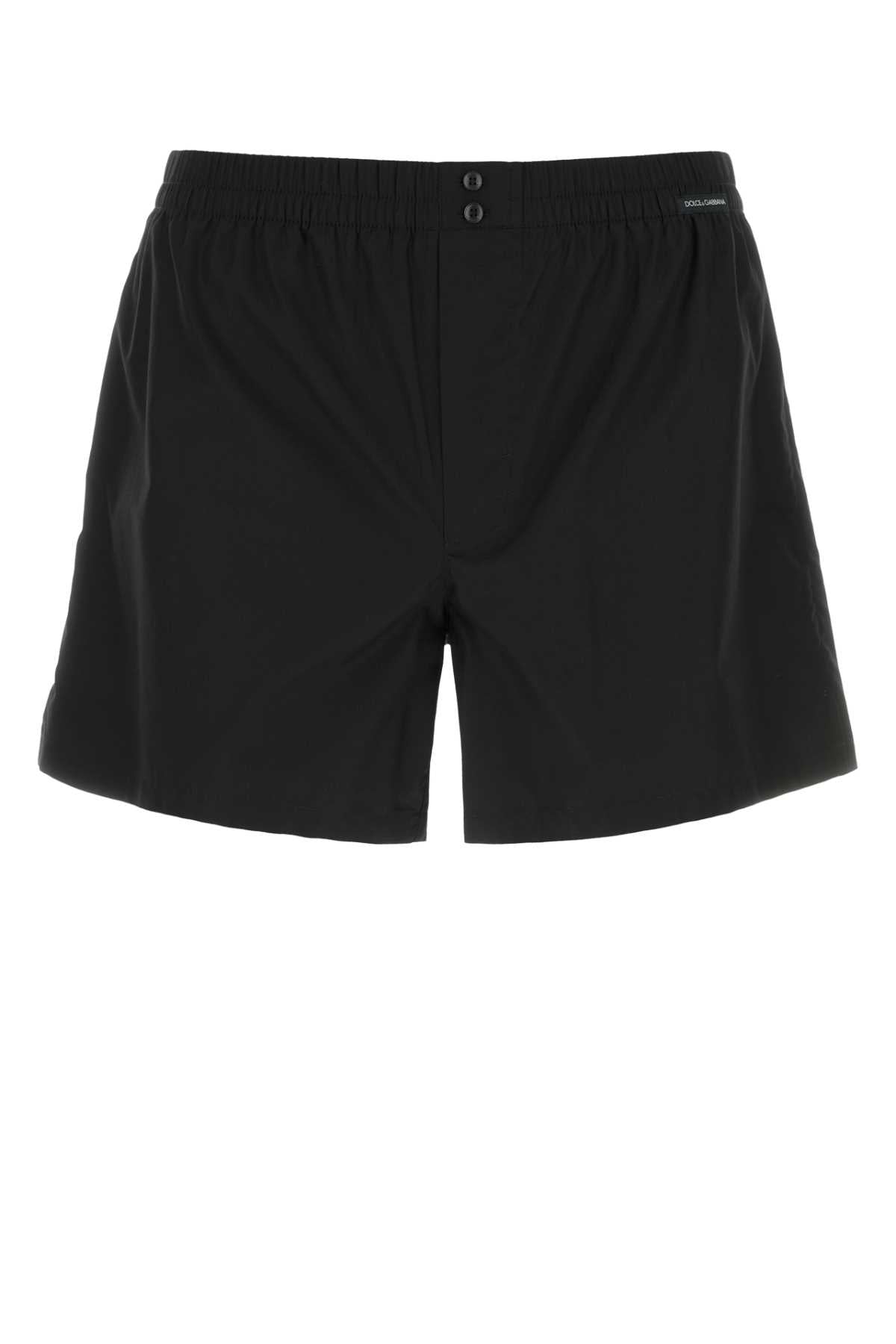 Dolce & Gabbana Men Black Poplin Boxer DOLCE & GABBANA