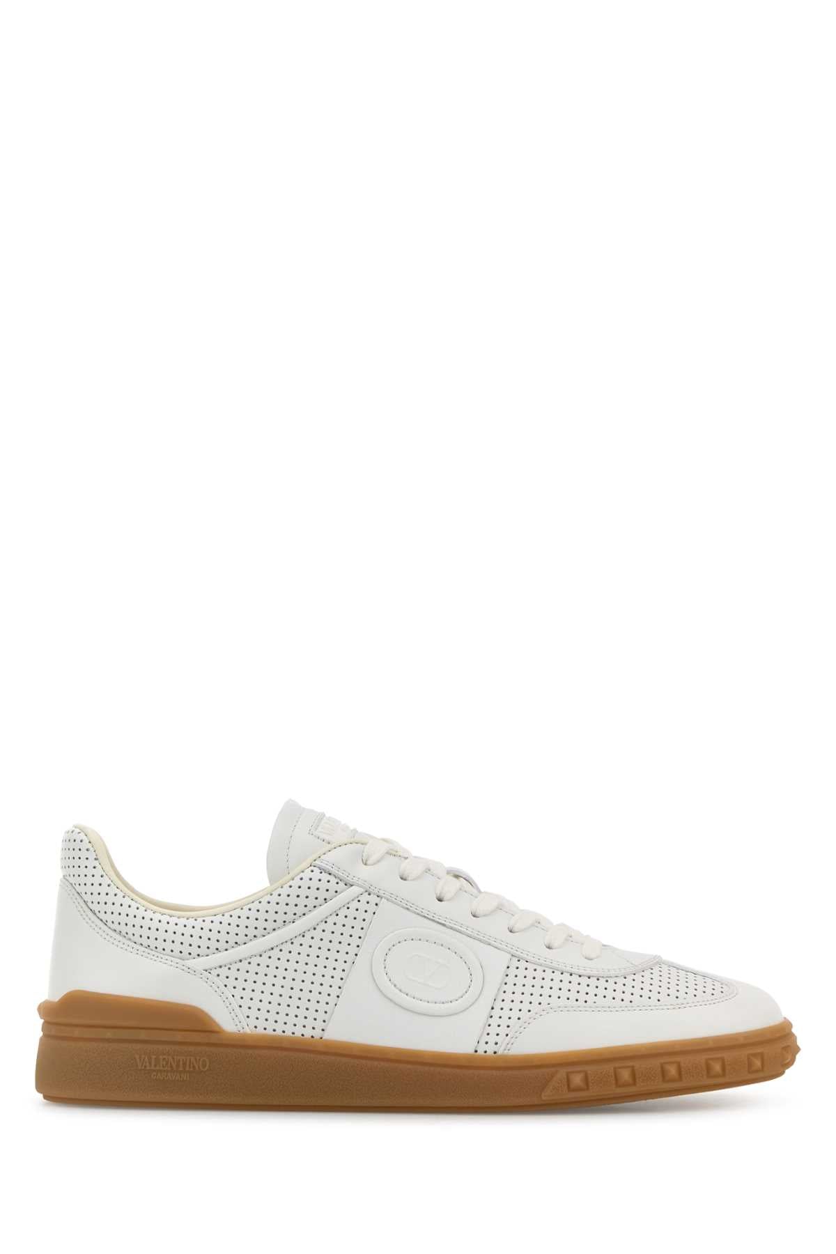 Valentino Garavani Men White Nappa Leather Upvillage Sneakers VALENTINO GARAVANI