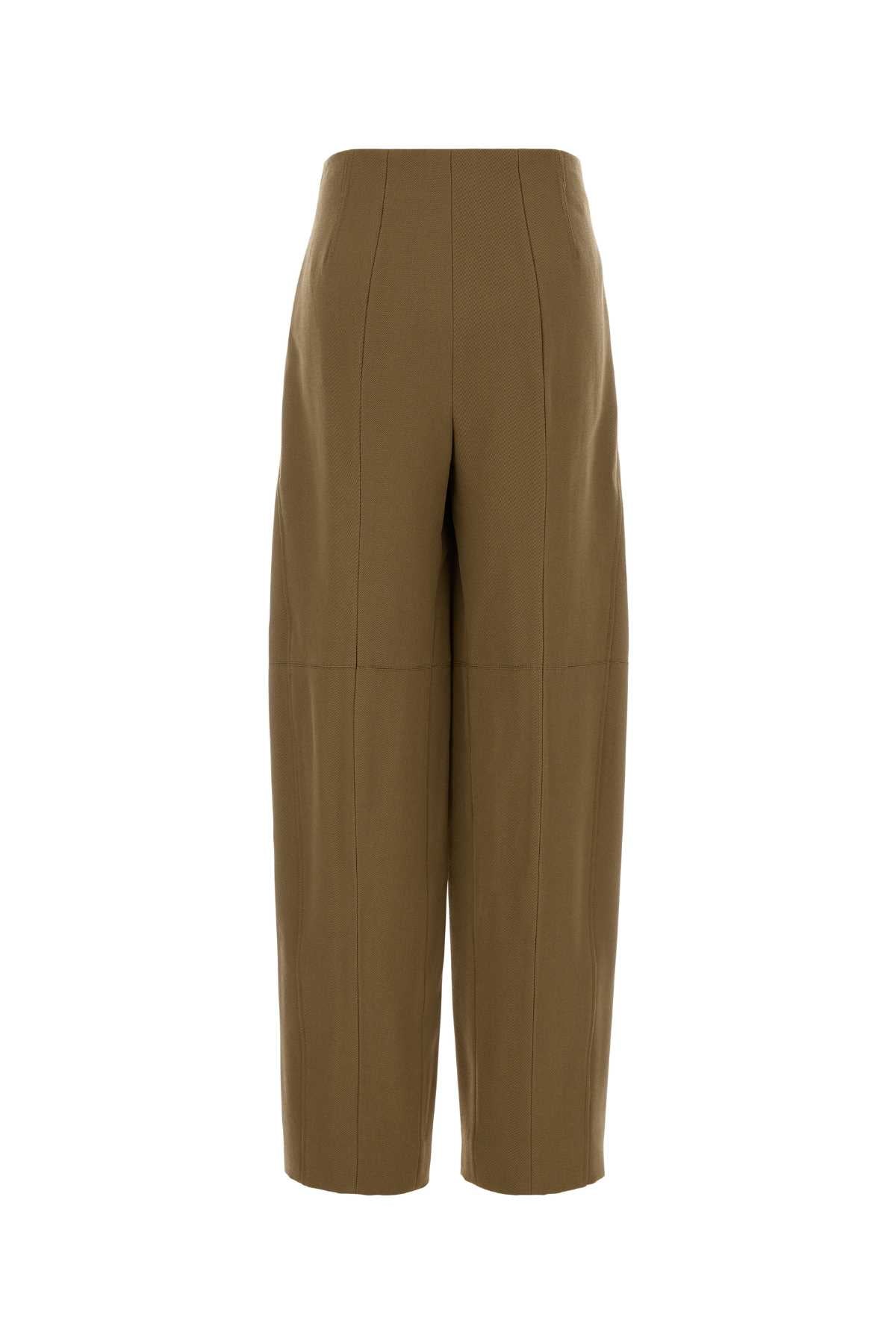 Victoria Beckham Women Beige Stretch Polyester Blend Pant VICTORIA BECKHAM