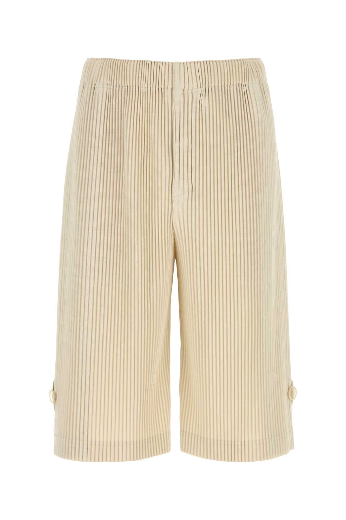 Homme Plisse' Issey Miyake Men Sand Polyester Bermuda Shorts HOMME PLISSE ISSEY MIYAKE