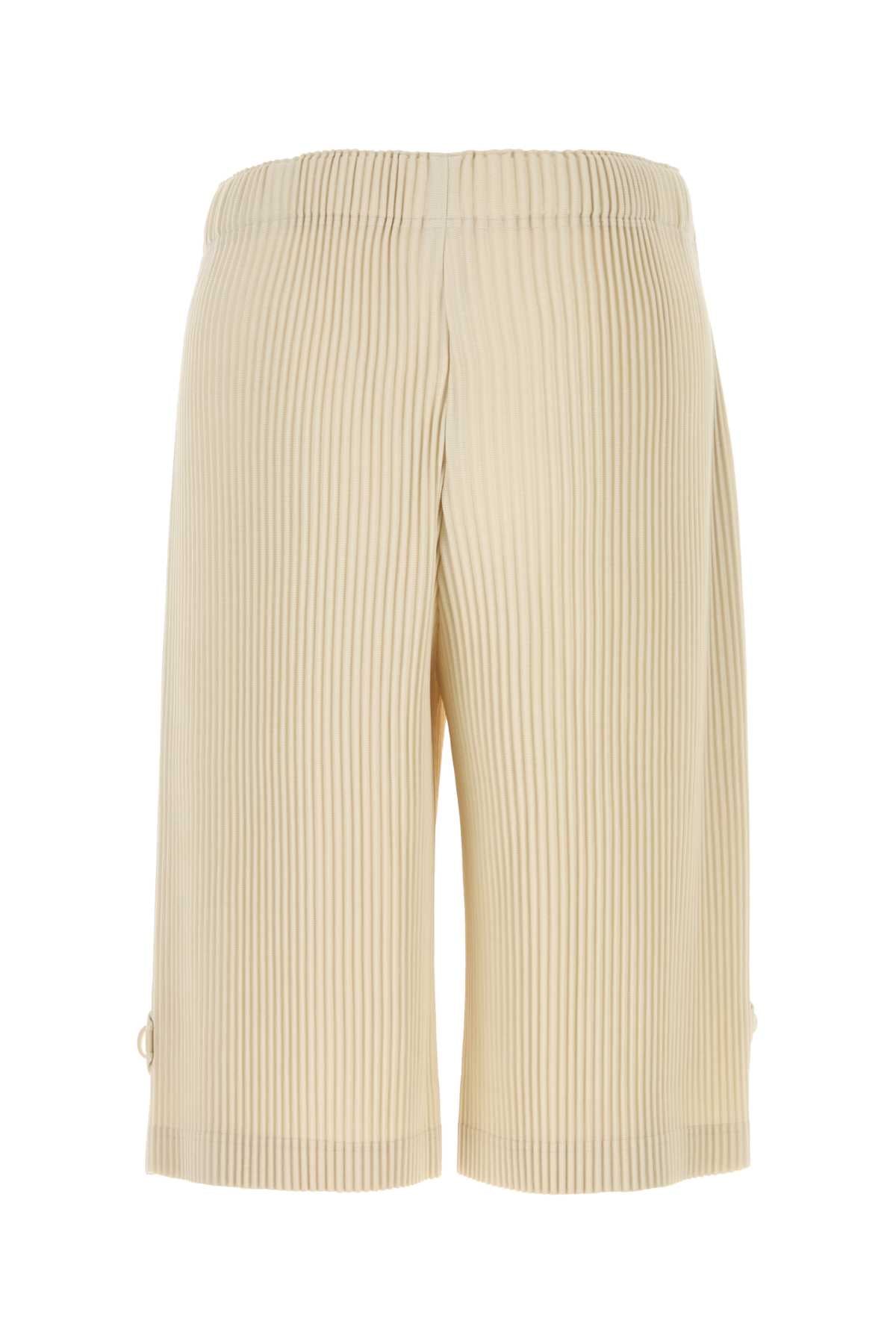Homme Plisse' Issey Miyake Men Sand Polyester Bermuda Shorts HOMME PLISSE ISSEY MIYAKE