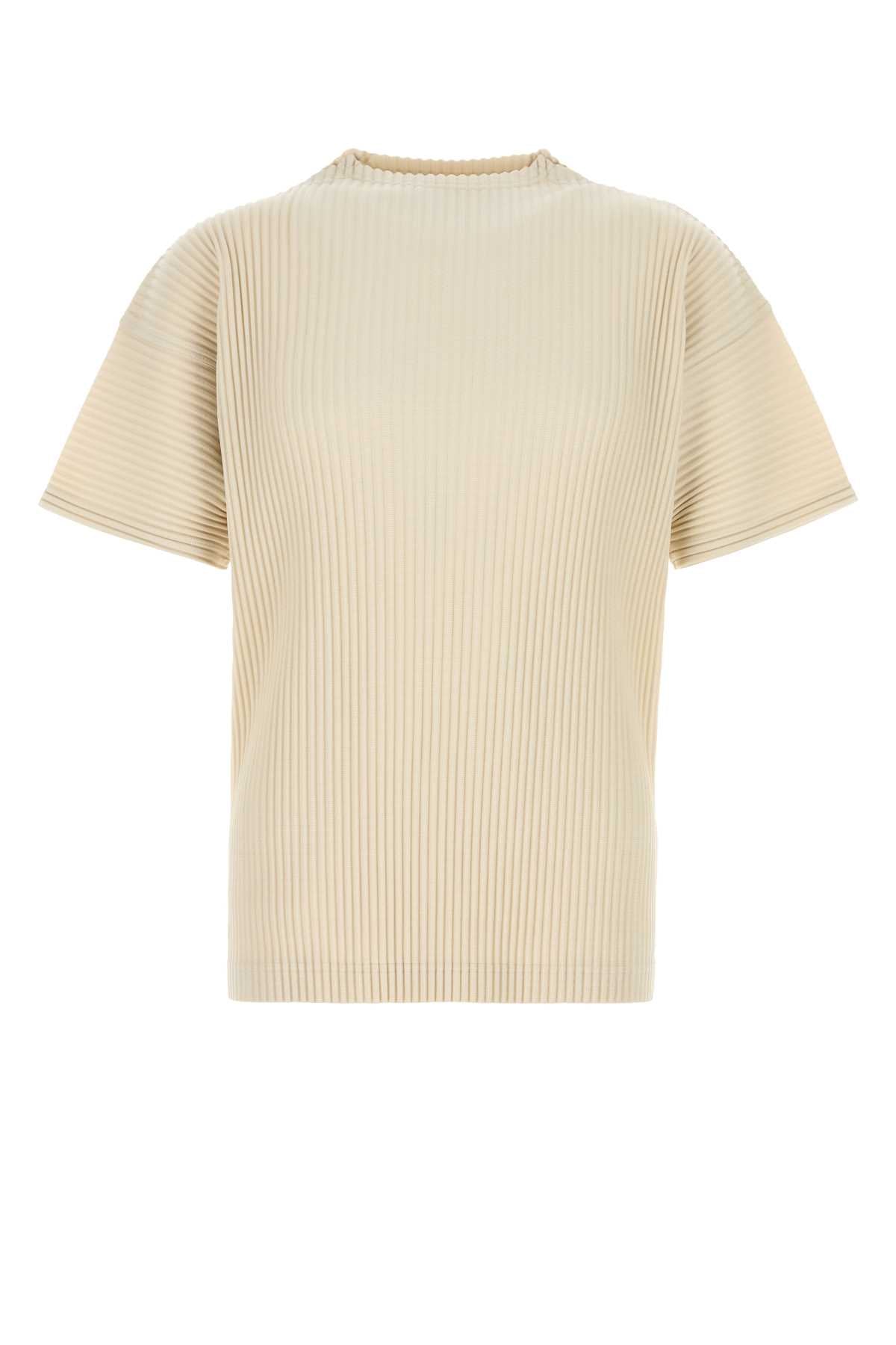 Homme Plisse' Issey Miyake Men Sand Polyester T-Shirt HOMME PLISSE ISSEY MIYAKE