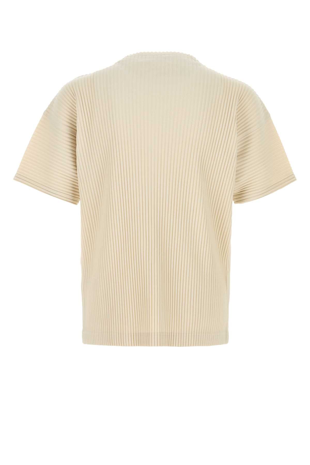Homme Plisse' Issey Miyake Men Sand Polyester T-Shirt HOMME PLISSE ISSEY MIYAKE