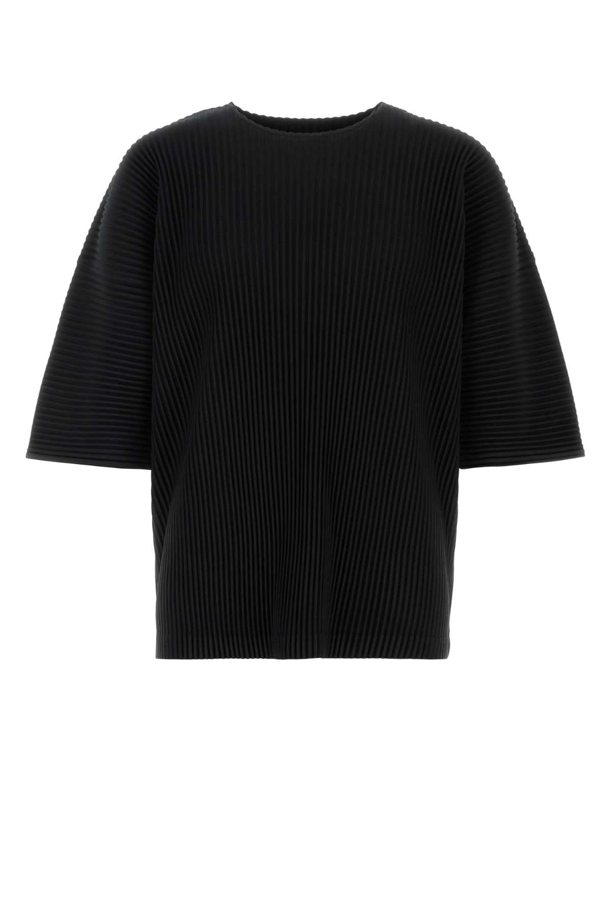 Homme Plisse' Issey Miyake Men Black Polyester T-Shirt HOMME PLISSE ISSEY MIYAKE