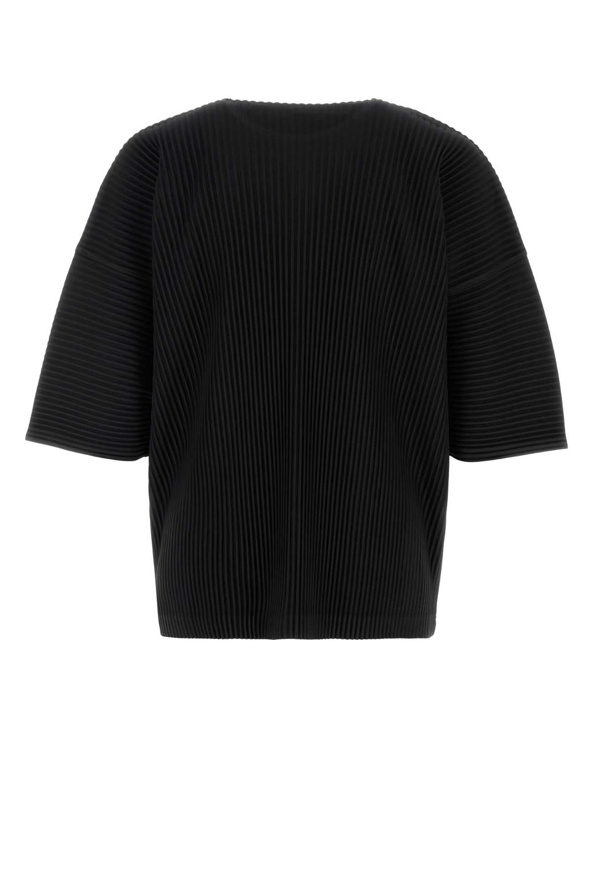 Homme Plisse' Issey Miyake Men Black Polyester T-Shirt HOMME PLISSE ISSEY MIYAKE