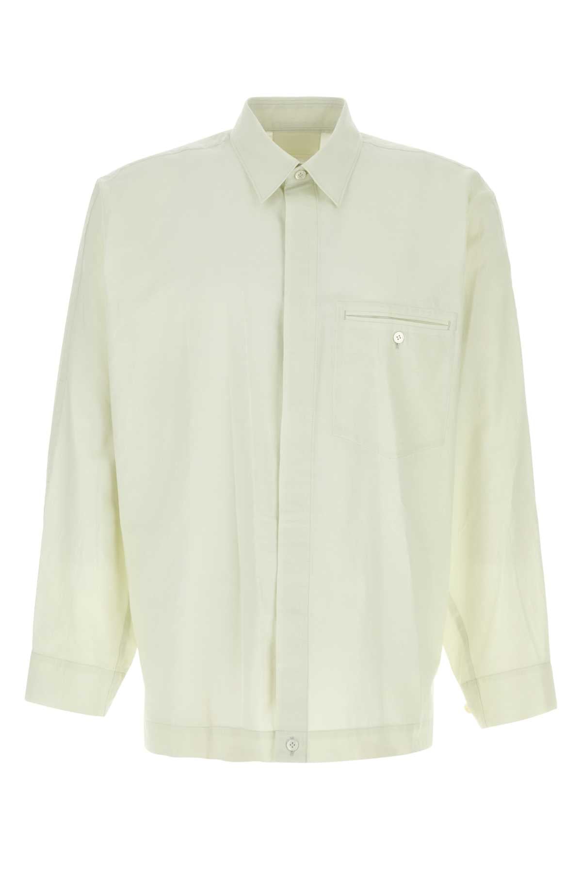 Homme Plisse' Issey Miyake Men Light Green Cotton Shirt HOMME PLISSE ISSEY MIYAKE