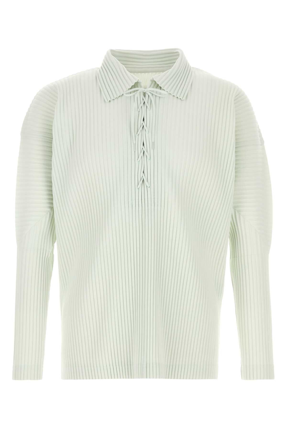 Homme Plisse' Issey Miyake Men Mint Green Polyester Polo Shirt HOMME PLISSE ISSEY MIYAKE