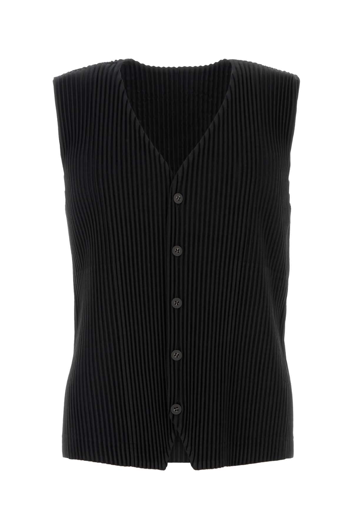 Homme Plisse' Issey Miyake Men Black Polyester Vest HOMME PLISSE ISSEY MIYAKE