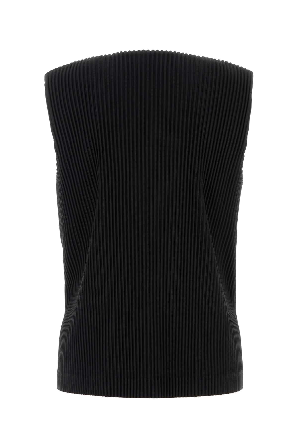 Homme Plisse' Issey Miyake Men Black Polyester Vest HOMME PLISSE ISSEY MIYAKE