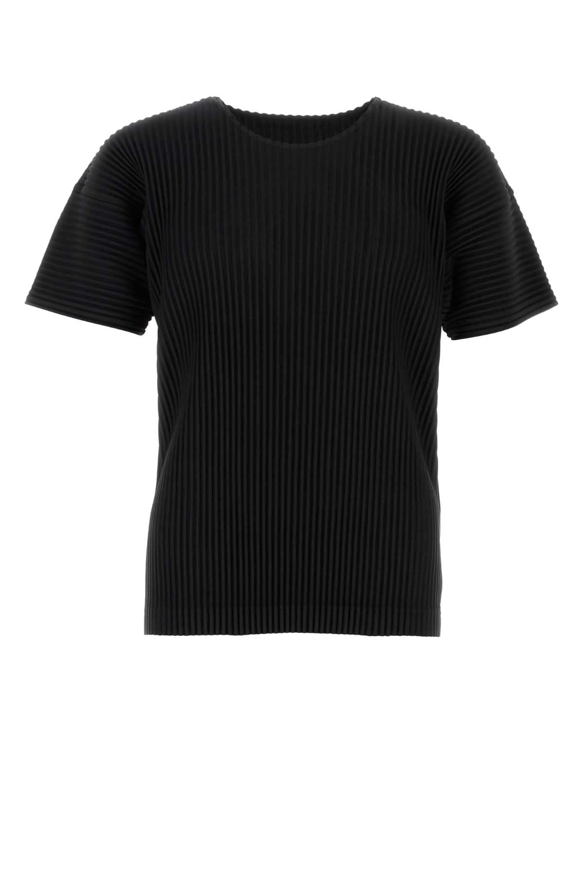 Homme Plisse' Issey Miyake Men Black Polyester T-Shirt HOMME PLISSE ISSEY MIYAKE