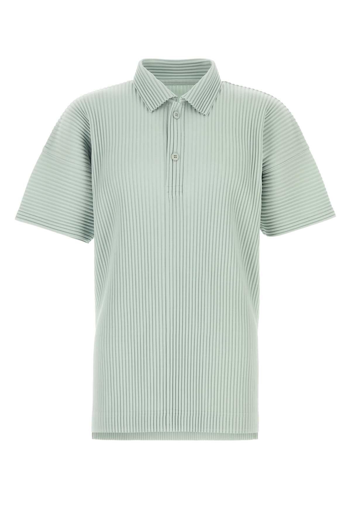 Homme Plisse' Issey Miyake Men Mint Green Polyester Polo Shirt HOMME PLISSE ISSEY MIYAKE