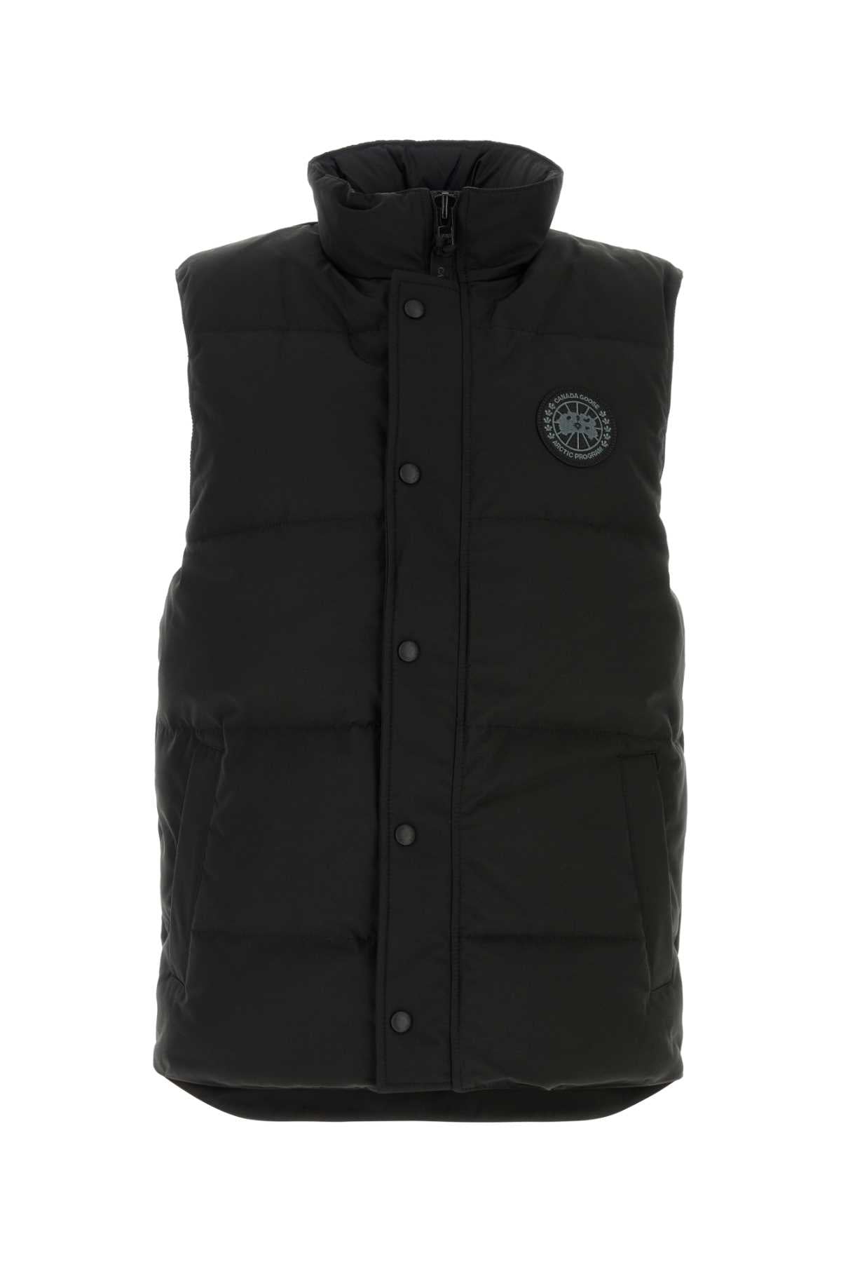 Canada Goose Men Black Cotton Blend Garson Sleeveless Down Jacket CANADA GOOSE