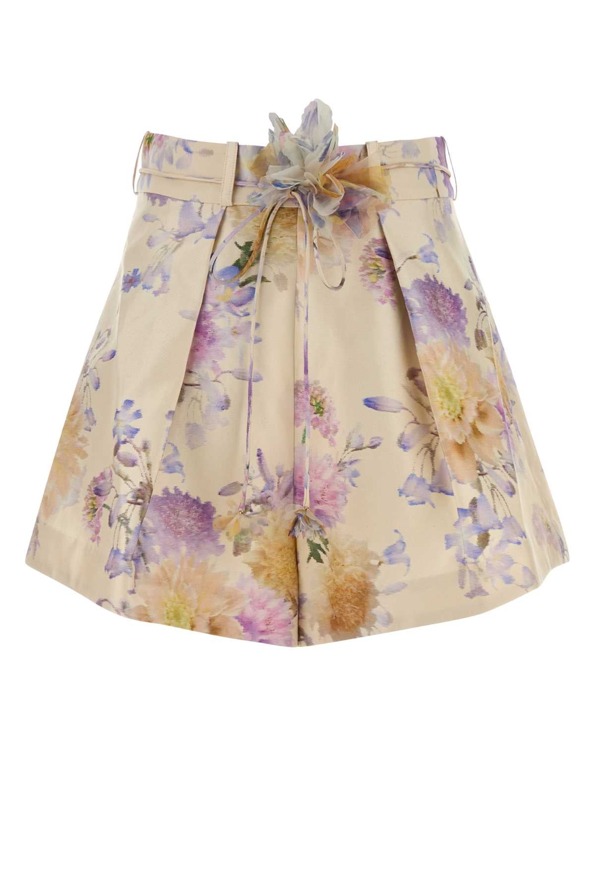 Zimmermann Women Printed Satin Luna Shorts ZIMMERMANN