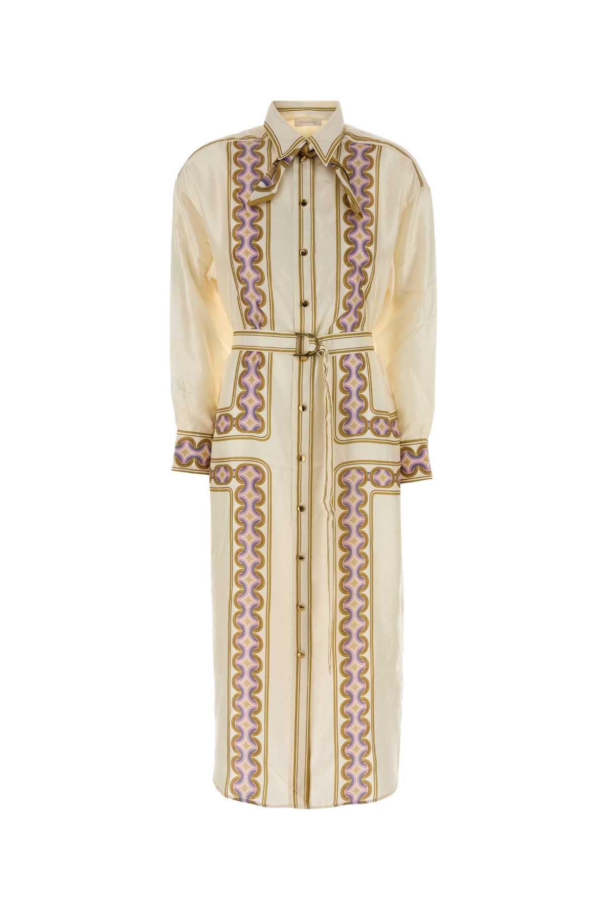 Zimmermann Women Printed Silk Luna Shirt Dress ZIMMERMANN