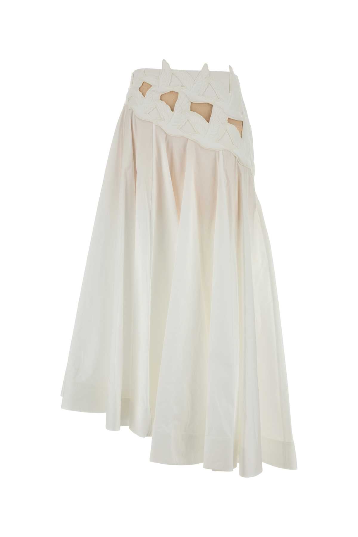 Zimmermann Women White Poplin Luna Skirt ZIMMERMANN