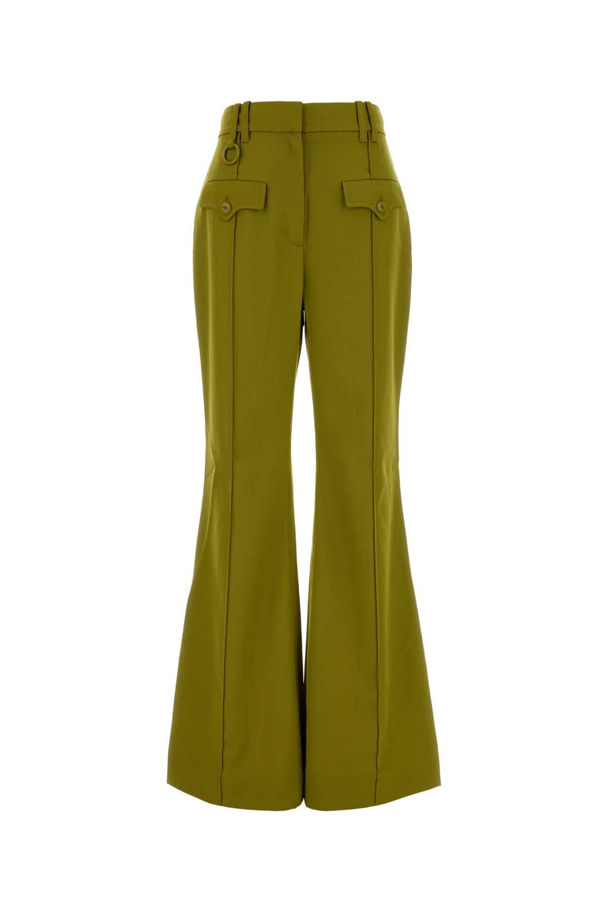 Zimmermann Women Pistachio Green Polyester Blend Pant ZIMMERMANN