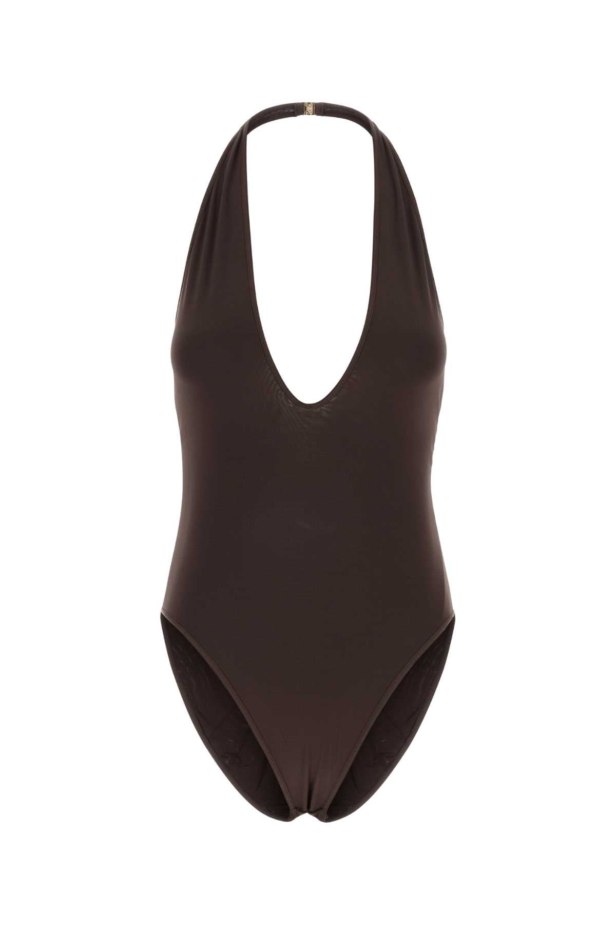 Zimmermann Women Chocolate Stretch Viscose Luca Bodysuit ZIMMERMANN