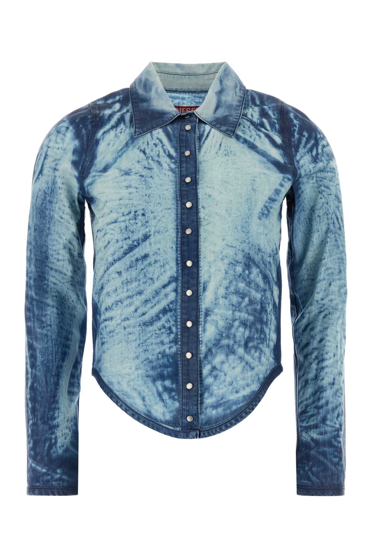 Diesel Women Light Blue Lyocell De-Lyria Shirt DIESEL