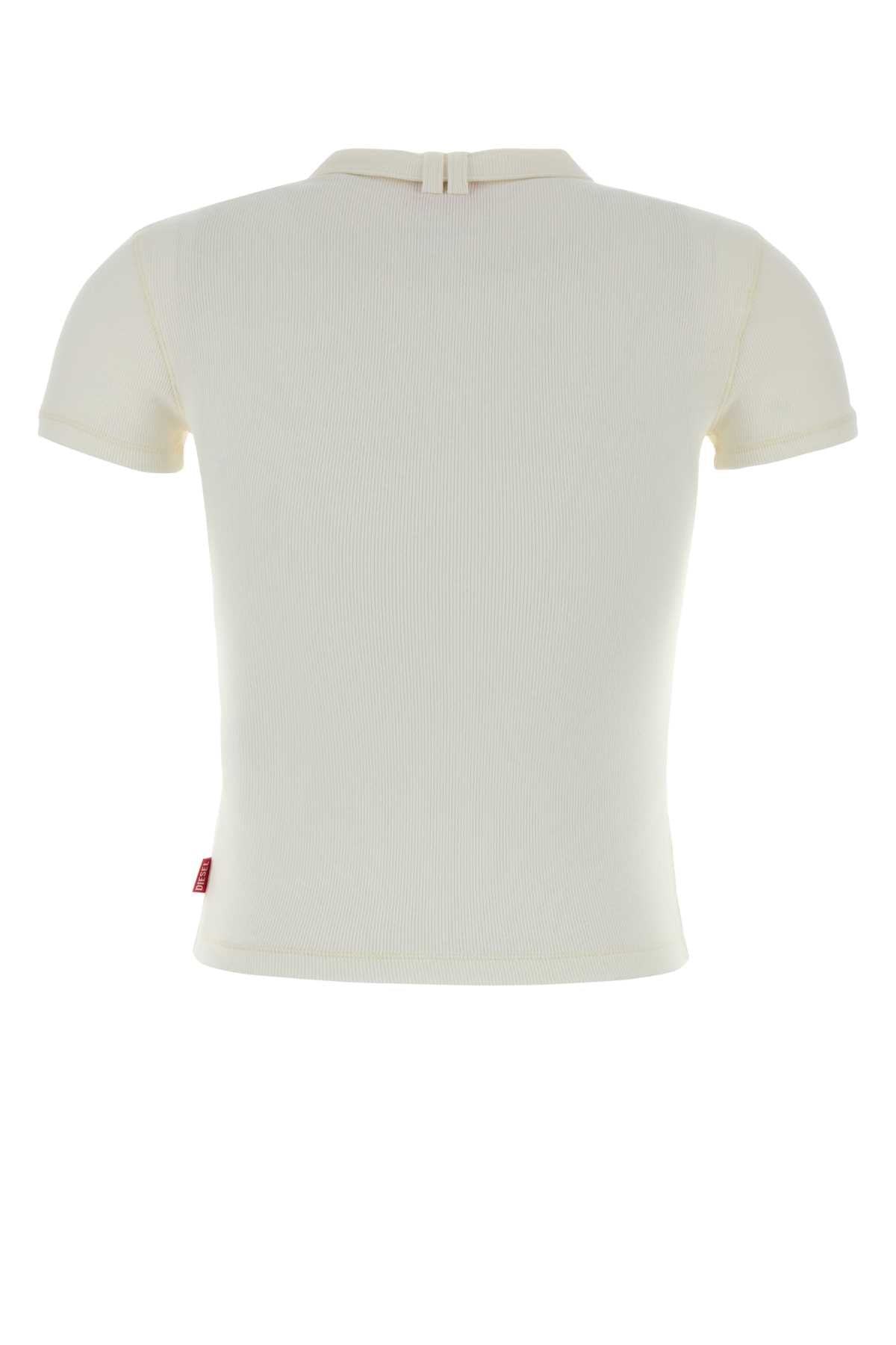 Diesel Women White Stretch Cotton T-Iaras T-Shirt DIESEL