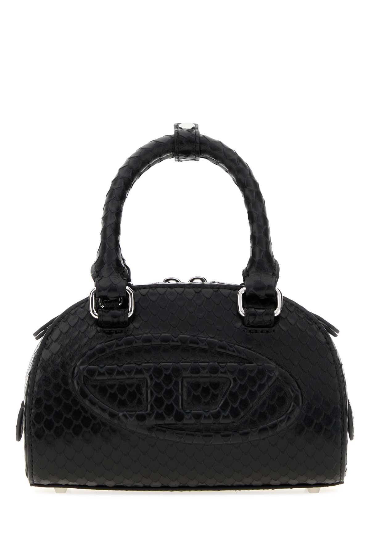 Diesel Women Black Leather 1Dr Dome Handbag DIESEL