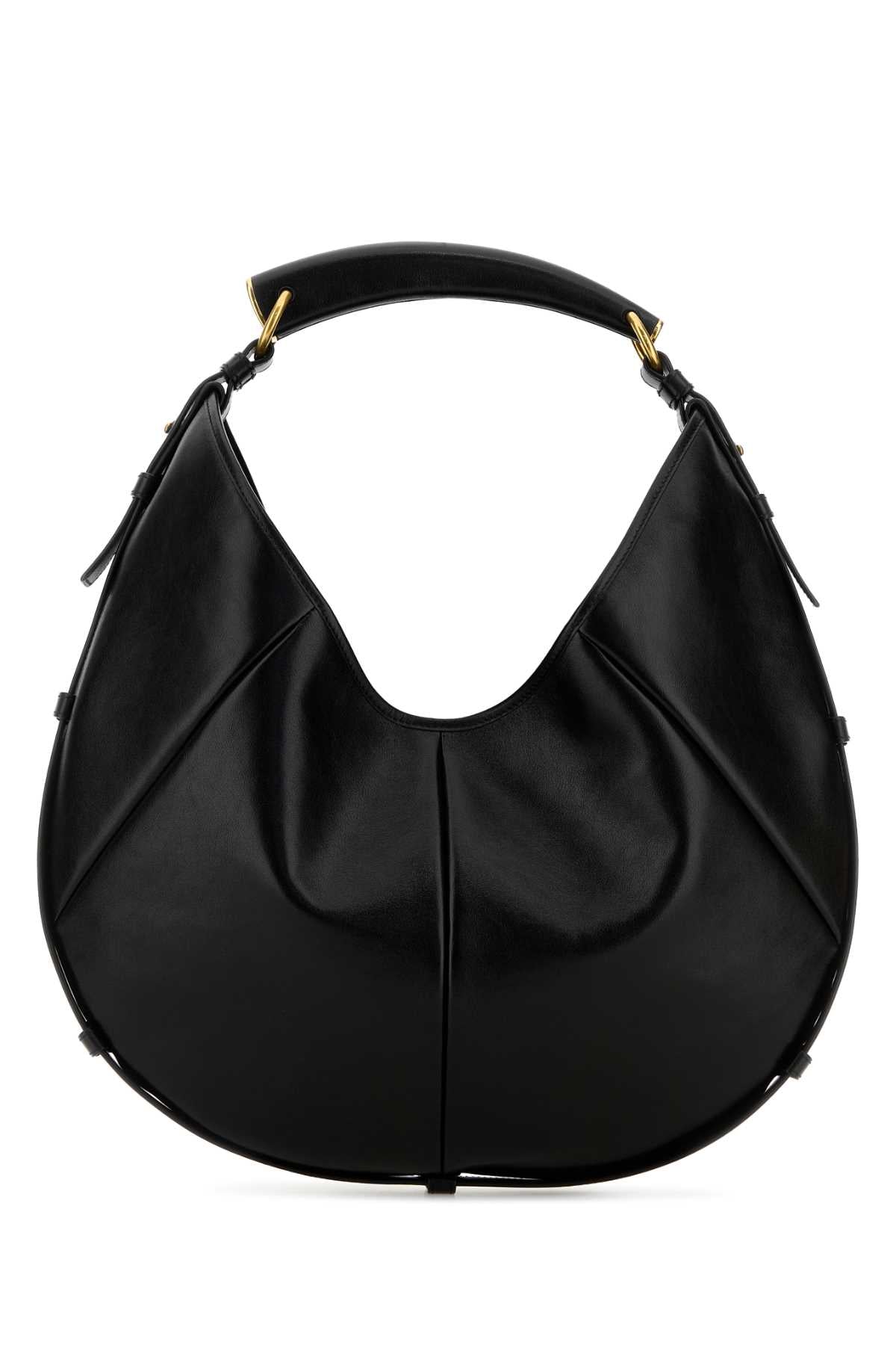 Saint Laurent Women Black Leather Medium Mombasa Shoulder Bag SAINT LAURENT