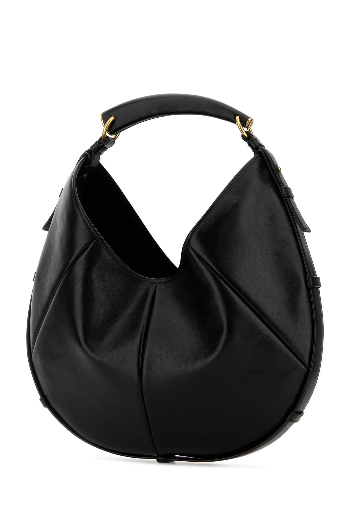 Saint Laurent Women Black Leather Medium Mombasa Shoulder Bag SAINT LAURENT