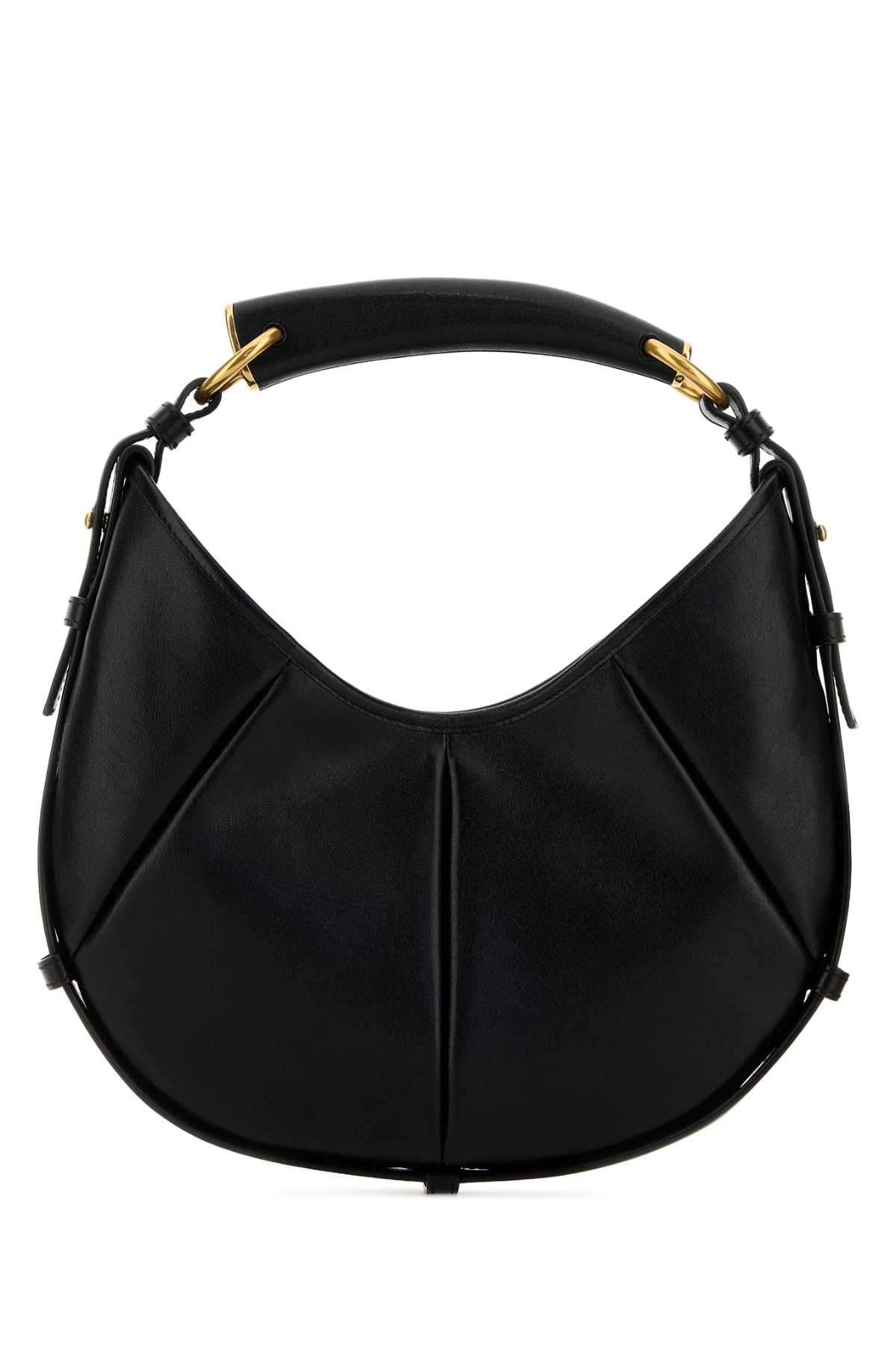 Saint Laurent Women Black Leather Small Mombasa Shoulder Bag SAINT LAURENT