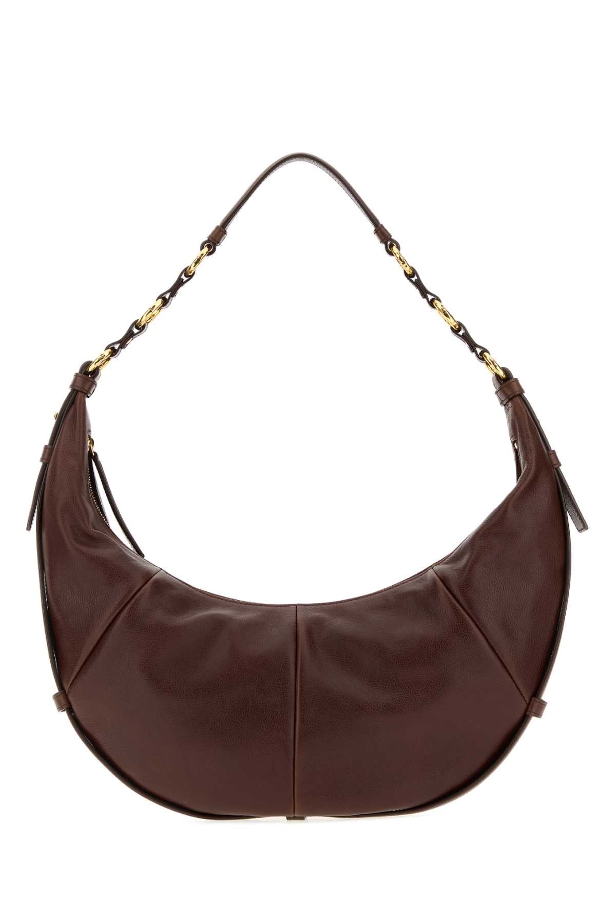 Saint Laurent Women Brown Leather Saharienne Shopping Bag SAINT LAURENT