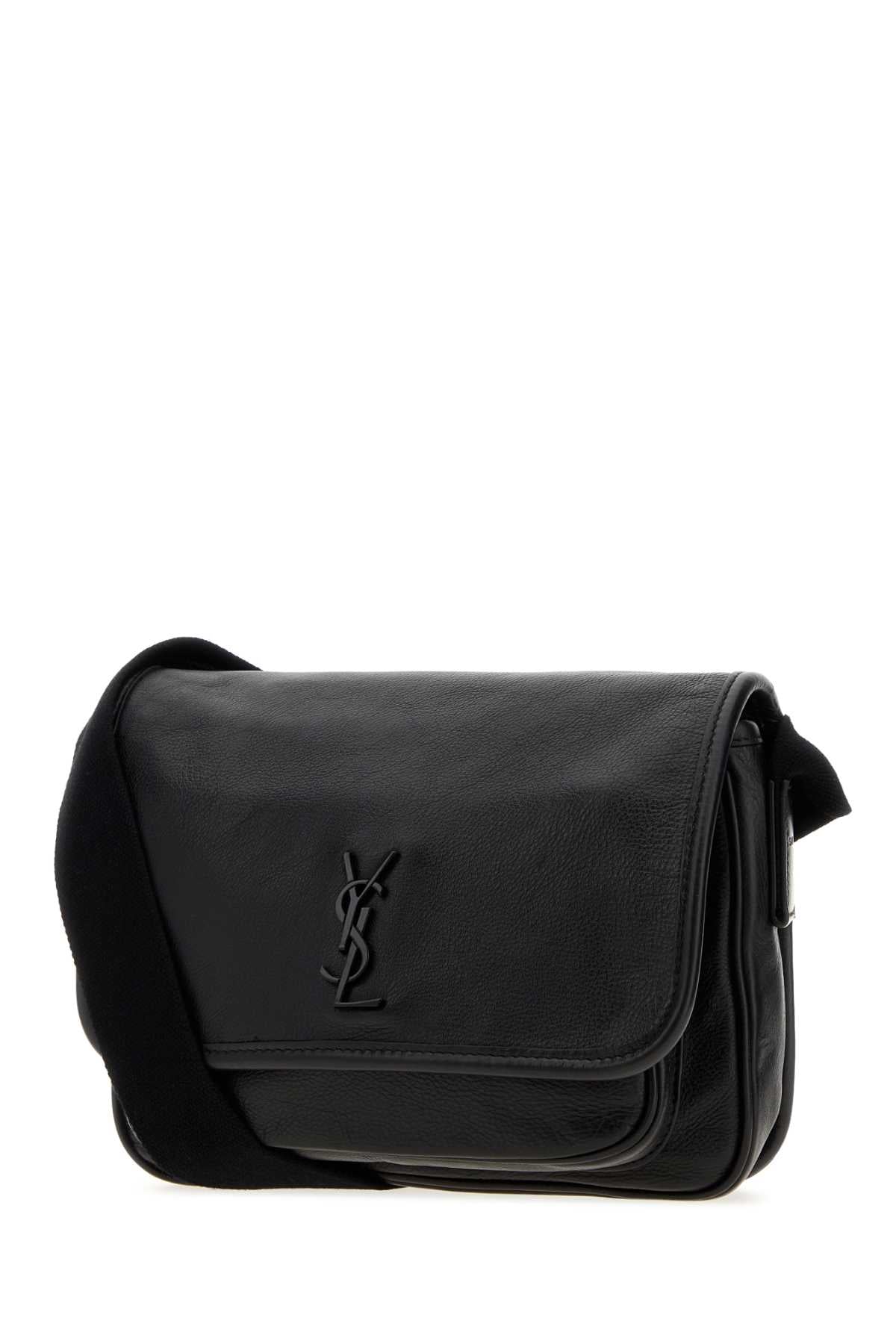 Saint Laurent Men Black Leather Messenger Niki Crossbody Bag SAINT LAURENT