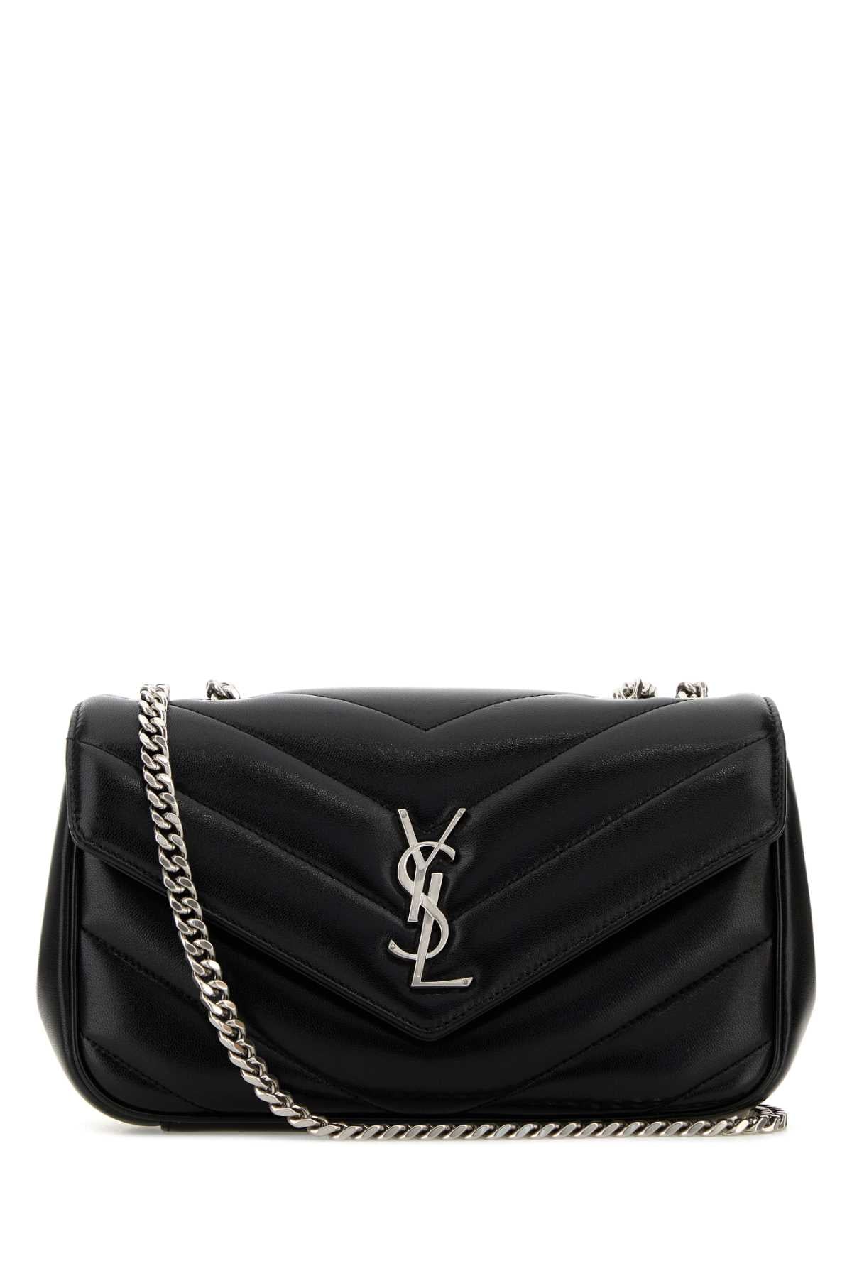 Saint Laurent Women Black Leather Small Loulou Shoulder Bag SAINT LAURENT