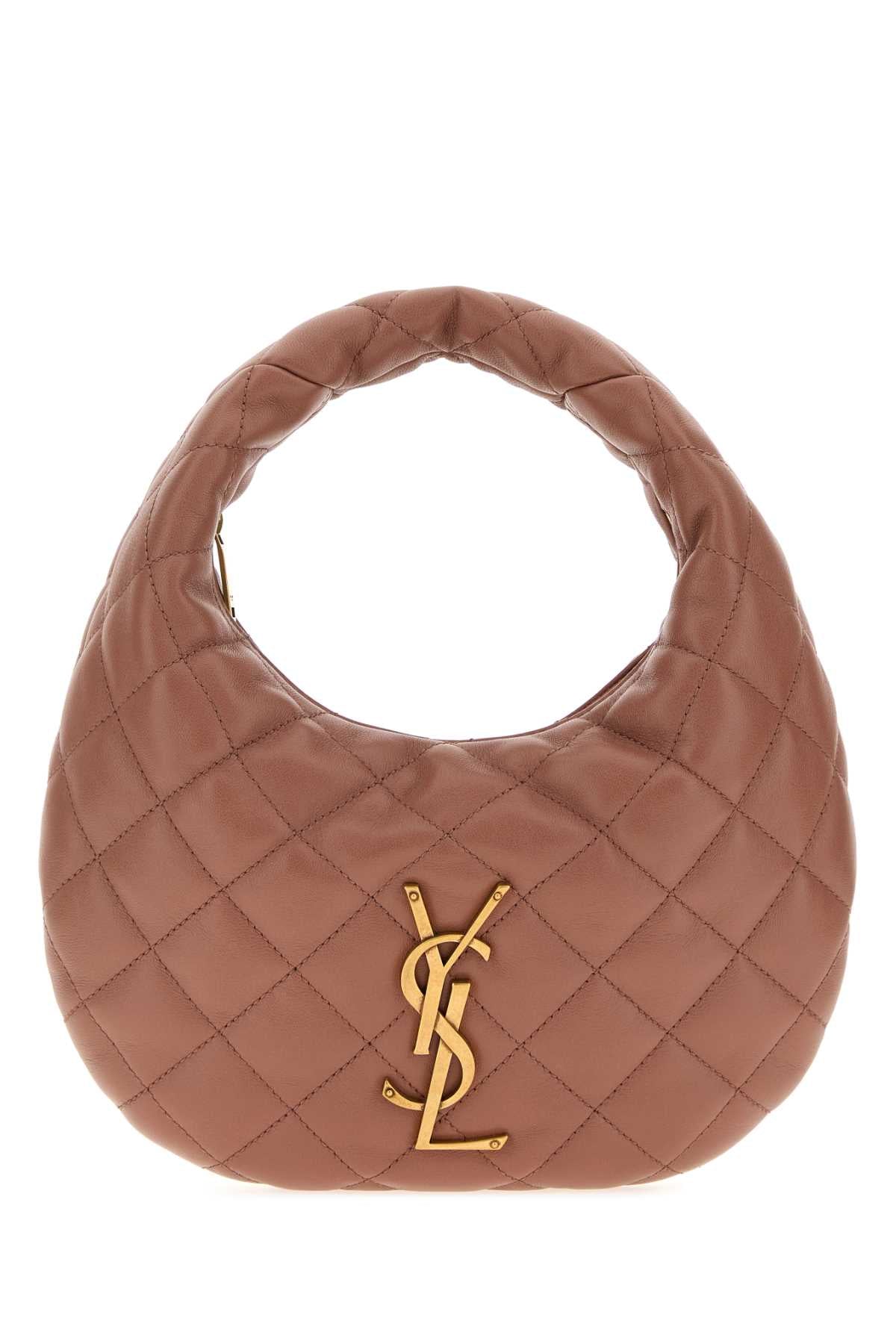 Saint Laurent Women Antiqued Pink Nappa Leather Icarino Shoulder Bag SAINT LAURENT