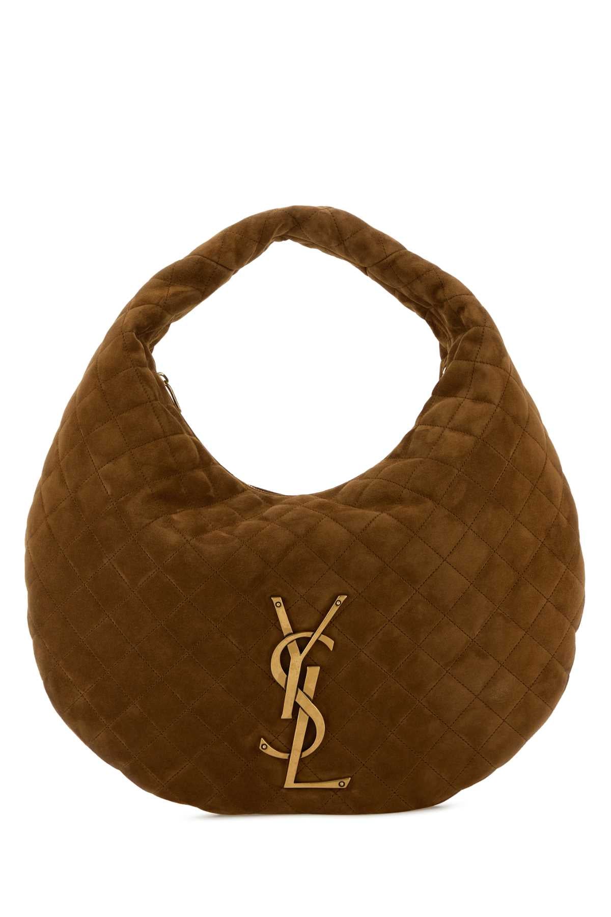 Saint Laurent Women Camel Suede Icare Shoulder Bag SAINT LAURENT