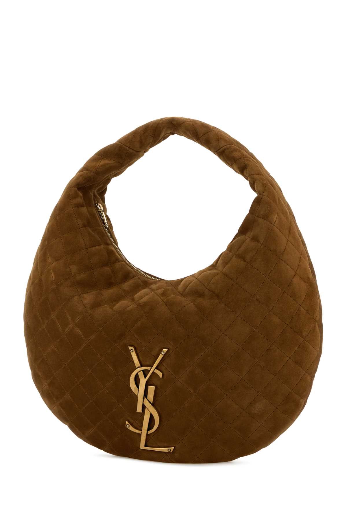 Saint Laurent Women Camel Suede Icare Shoulder Bag SAINT LAURENT