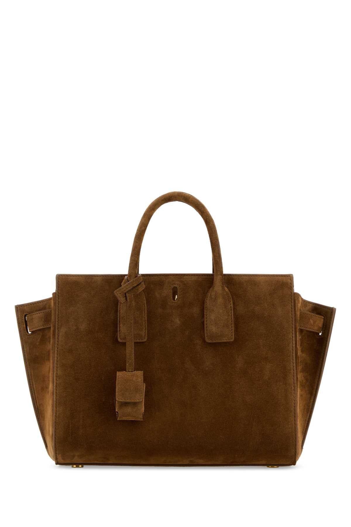 Saint Laurent Women Brown Suede  Sac De Jour Handbag SAINT LAURENT