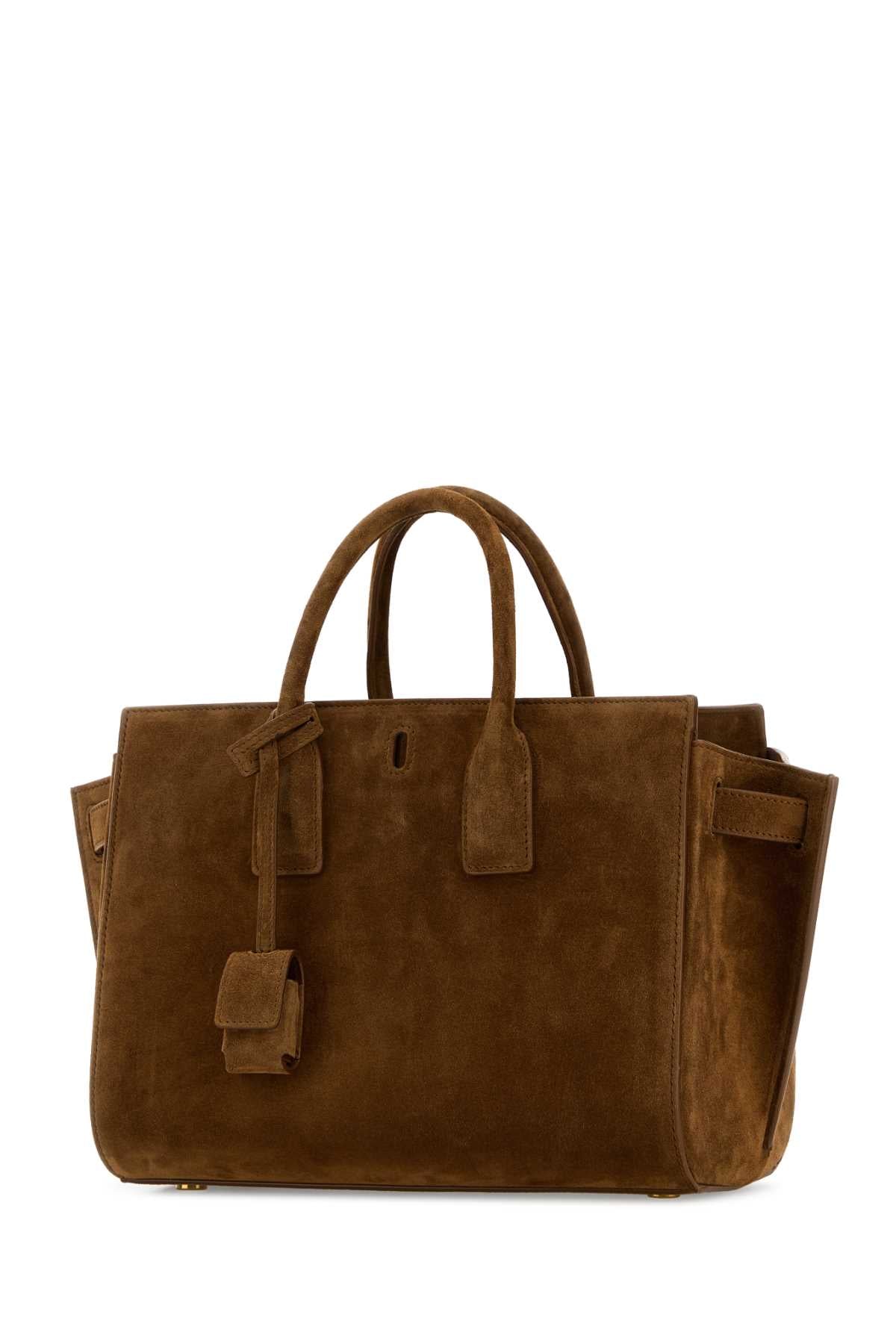 Saint Laurent Women Brown Suede  Sac De Jour Handbag SAINT LAURENT