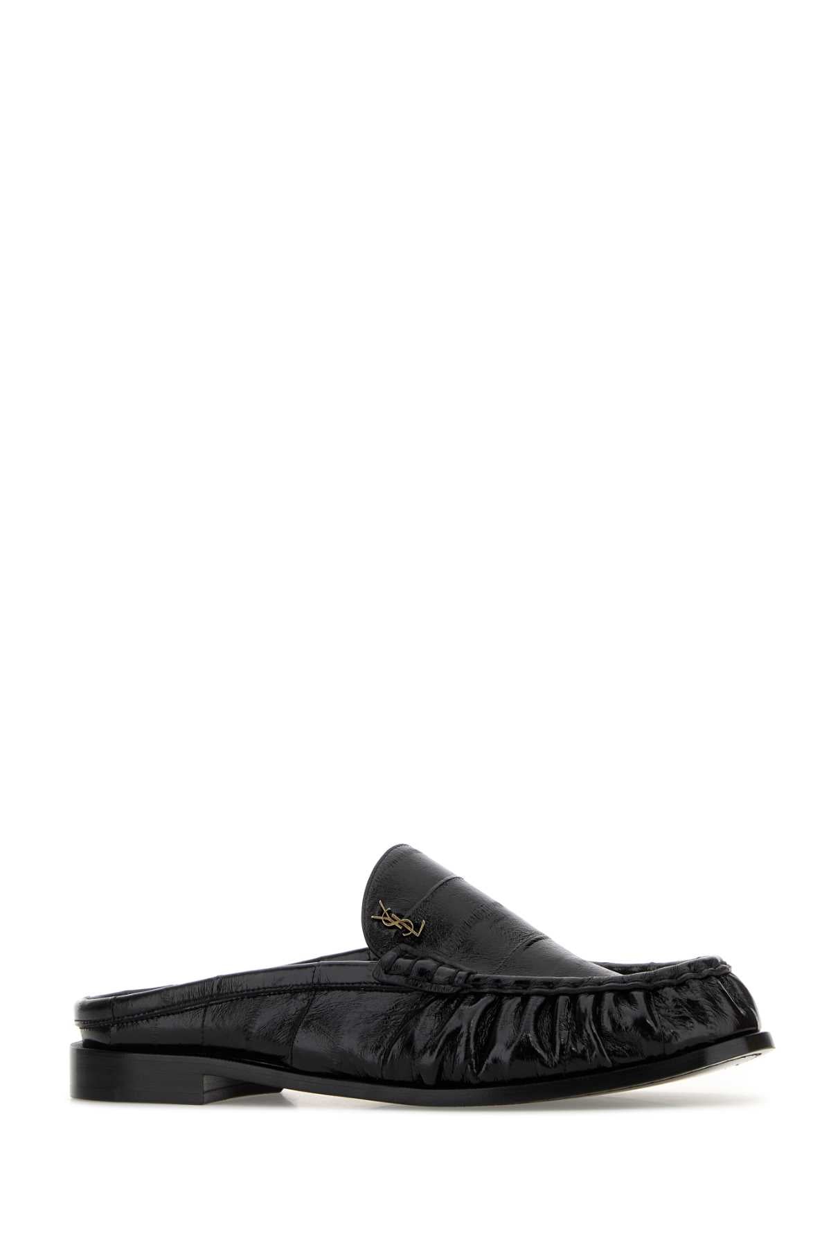 Saint Laurent Men Black Leather Le Loafers Slippers SAINT LAURENT