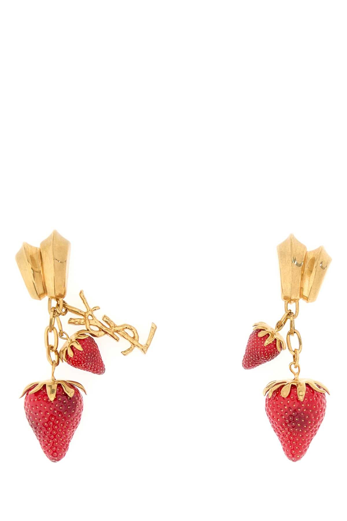 Saint Laurent Women Multicolor Metal And Resin Cassandre Earrings SAINT LAURENT