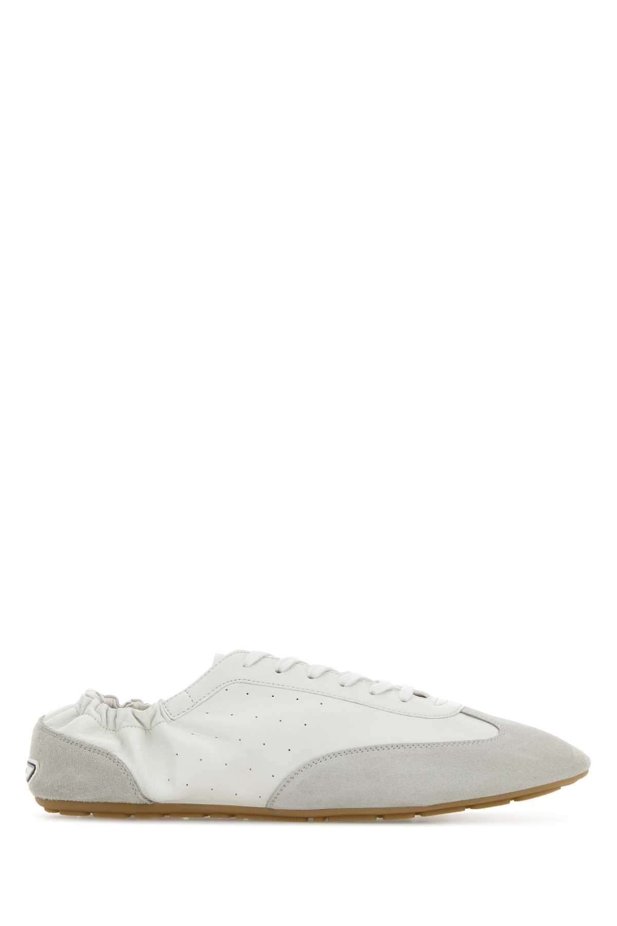 Saint Laurent Men White Leather Lewis Sneakers SAINT LAURENT