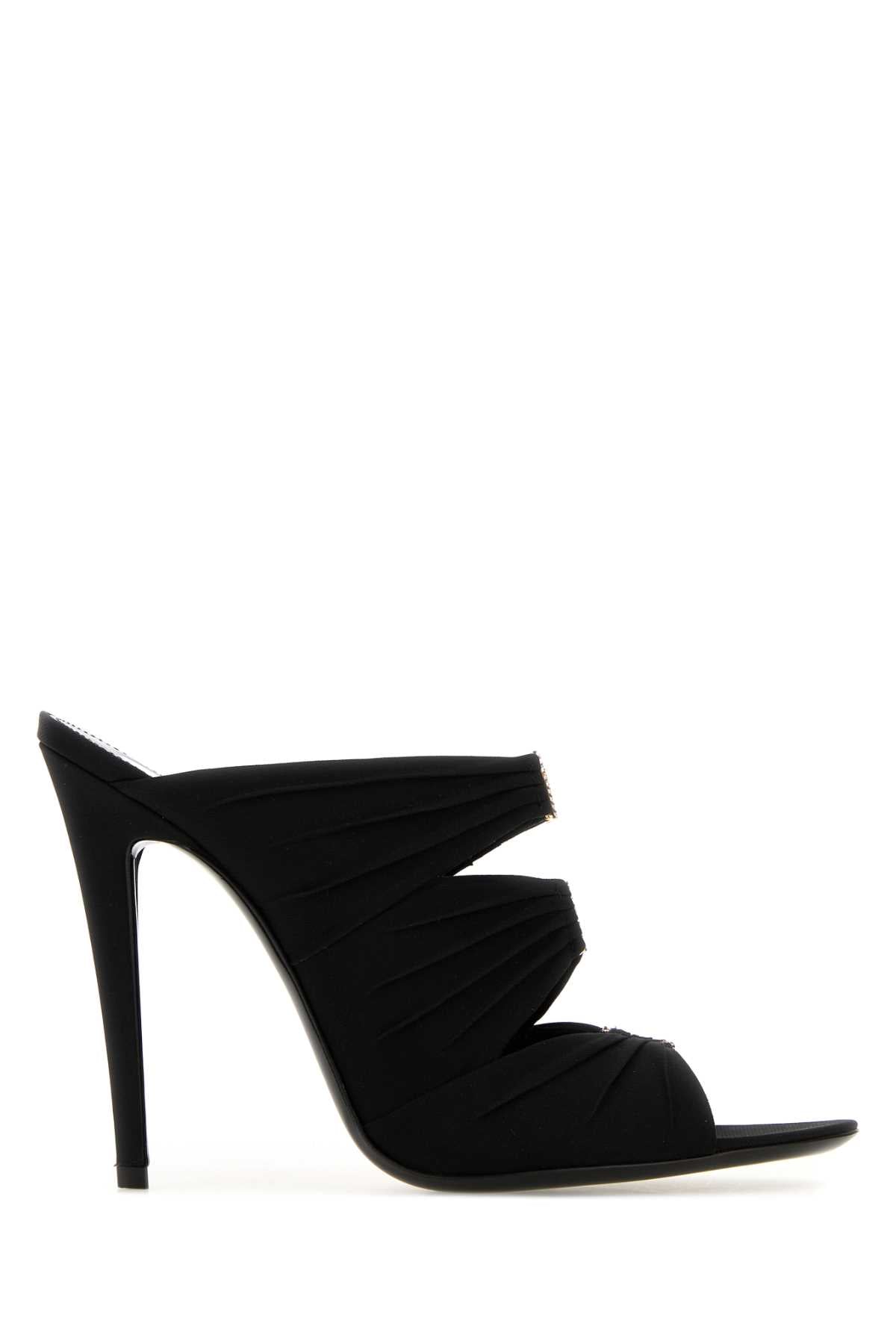 Saint Laurent Women Black Fabric Emilie Mules SAINT LAURENT