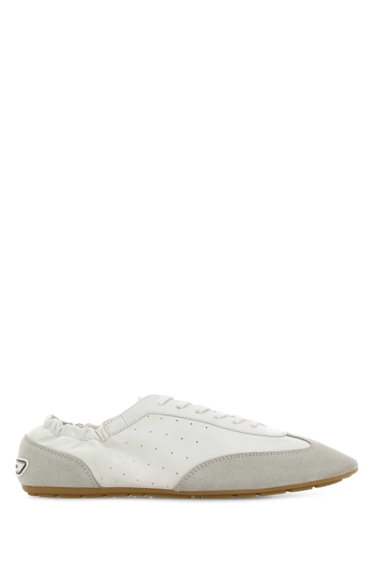Saint Laurent Women White Leather Lewis Sneakers SAINT LAURENT