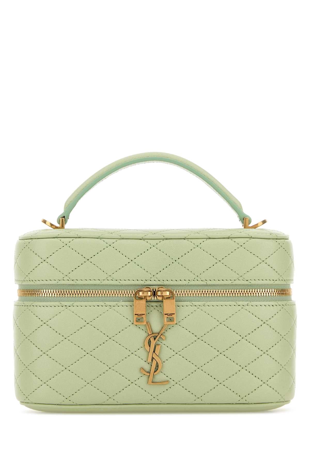 Saint Laurent Women Pastel Green Nappa Leather Vanity Gaby Handbag SAINT LAURENT