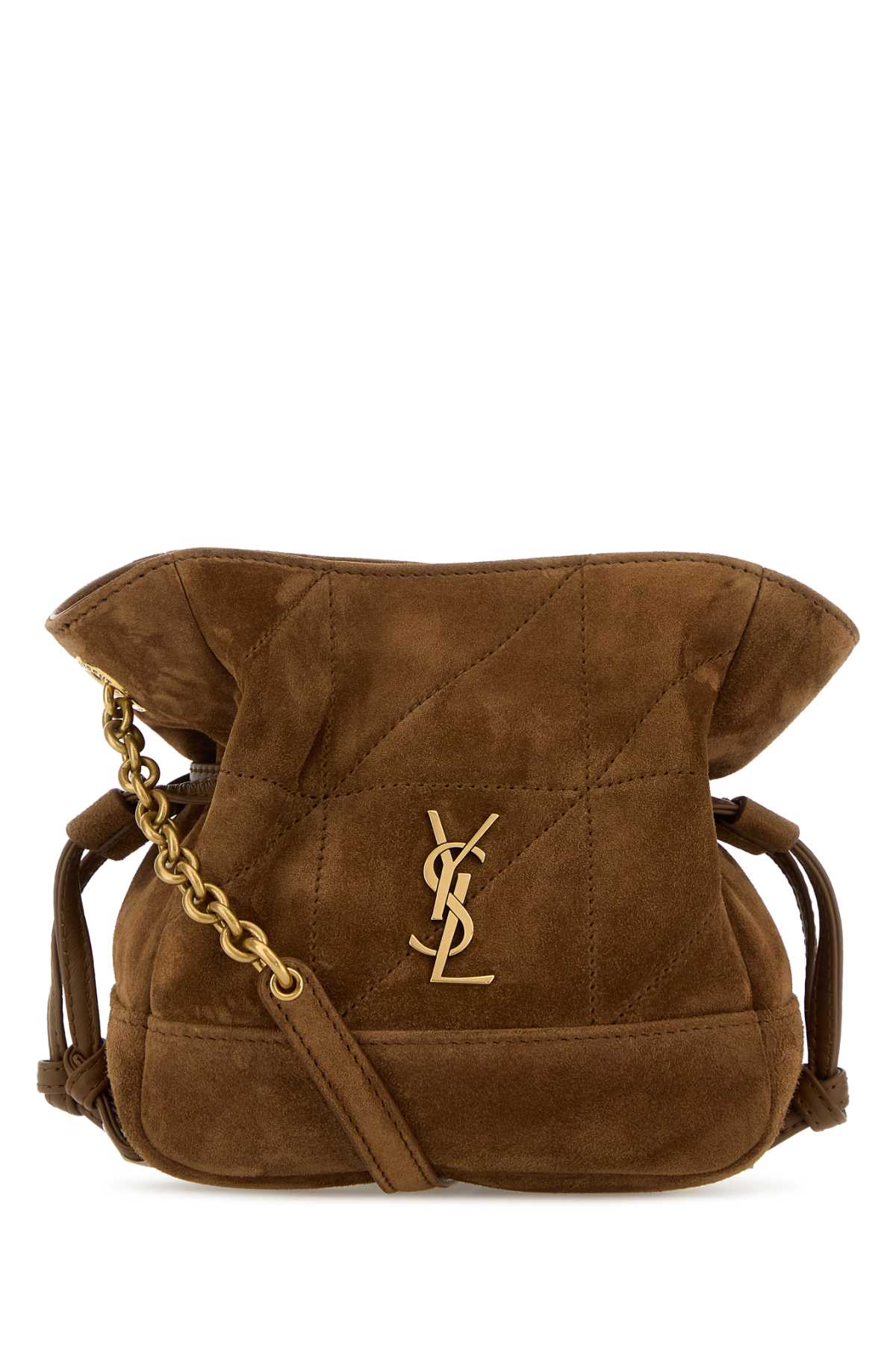 Saint Laurent Women Brown Suede Mini Jamie Bucket Bag SAINT LAURENT